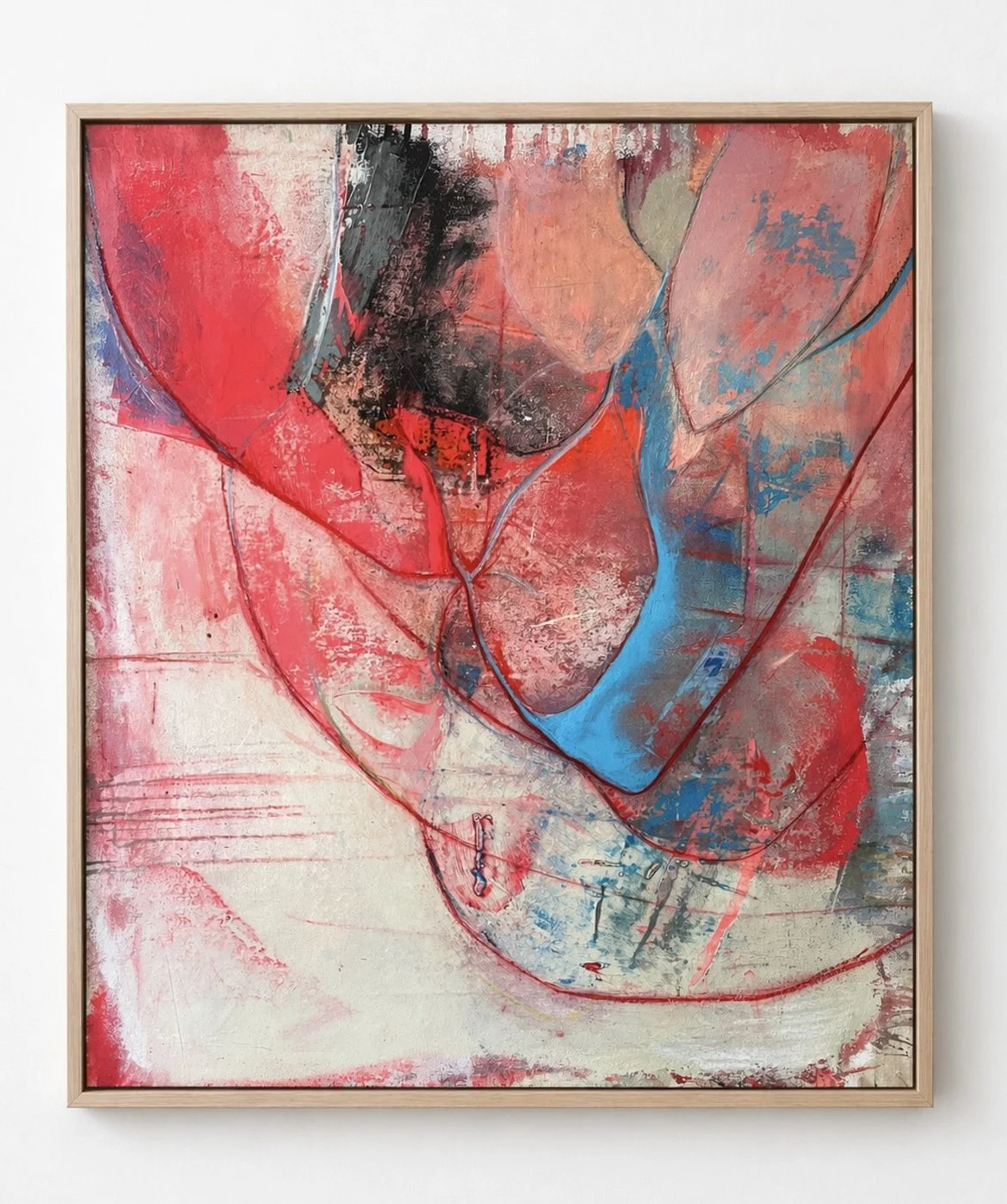"To seek an angelic host" 26x30" pencil, pastel and acrylic on canvas. 