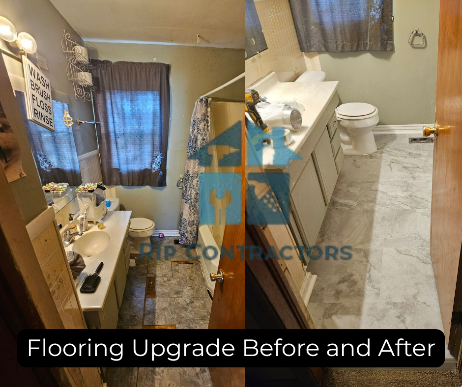 Flooring upgrade with transition added