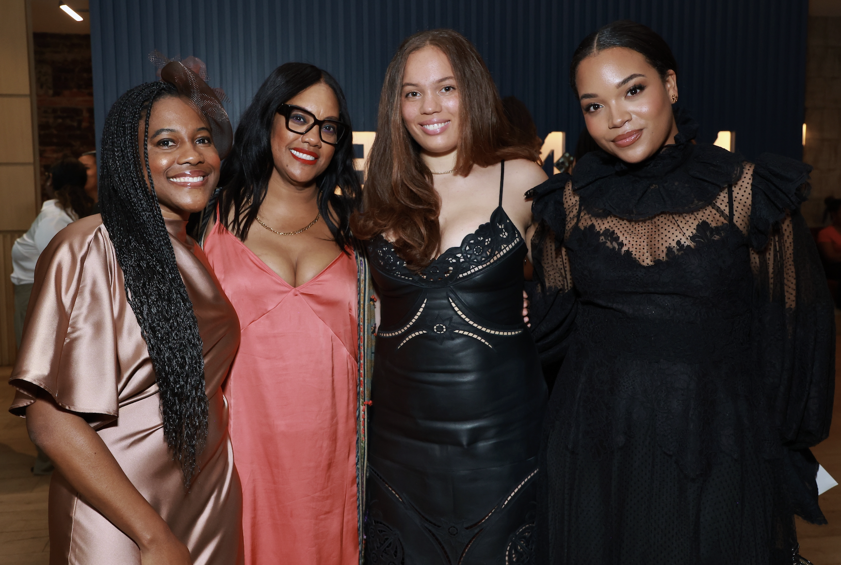 Evan Seymour and Latashia DeVeaux with Ashley Laverne Jackson and friend at Black Women In Entertainment's inaugural BWIE Honors held March 2026 at The Gathering Spot Los Angeles