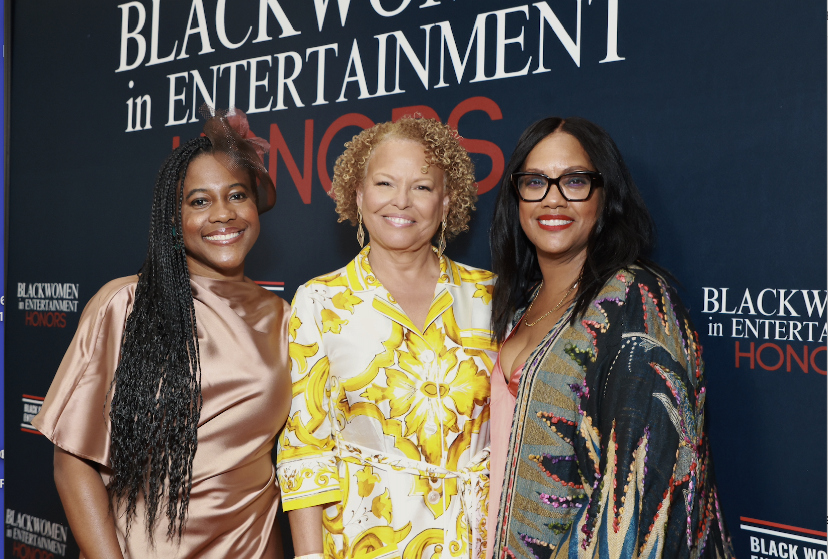 Evan Seymour, Debra L. Lee, and Latashia DeVeaux at Black Women In Entertainment's inaugural BWIE Honors held March 2026 at The Gathering Spot Los Angeles