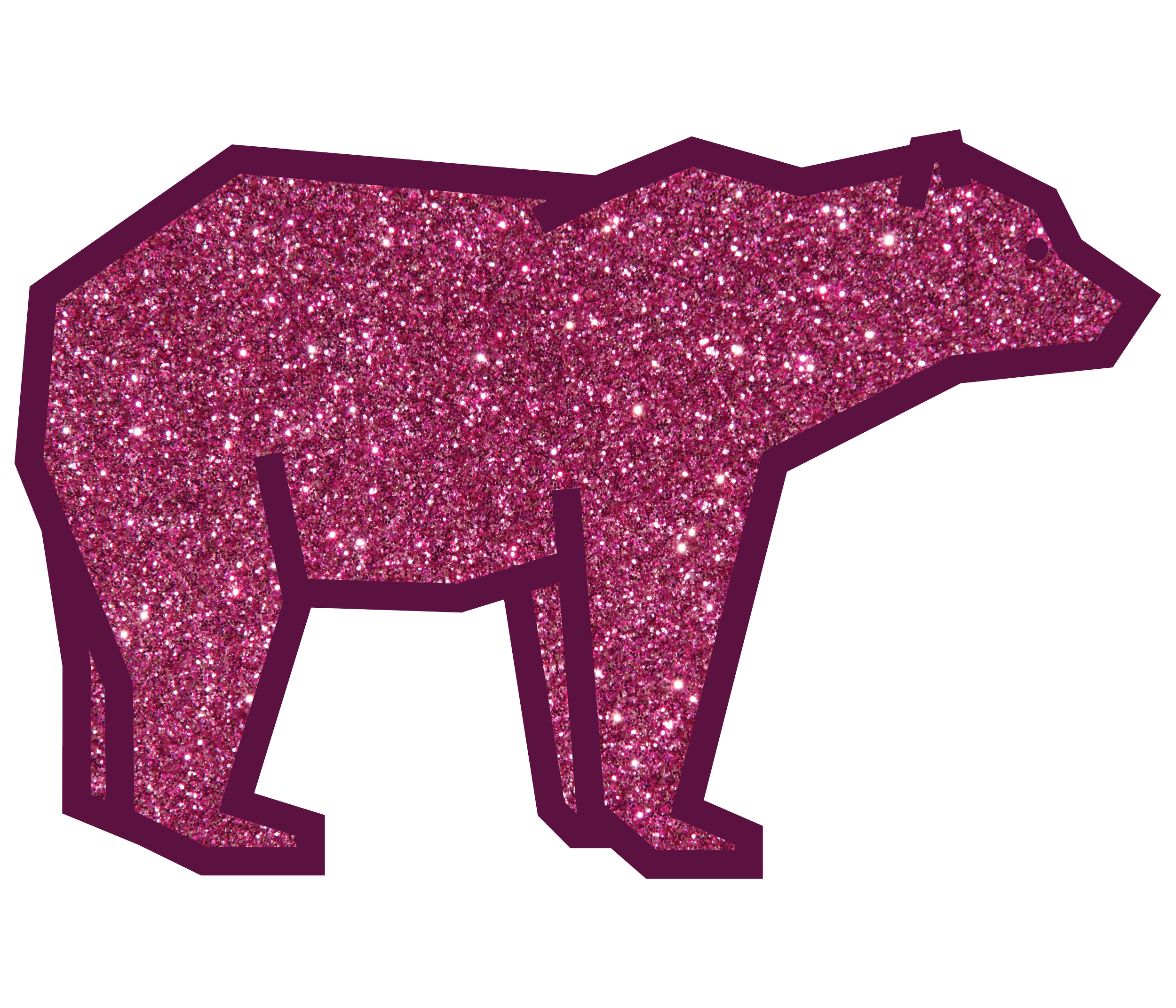 sparkly pink bear illustration