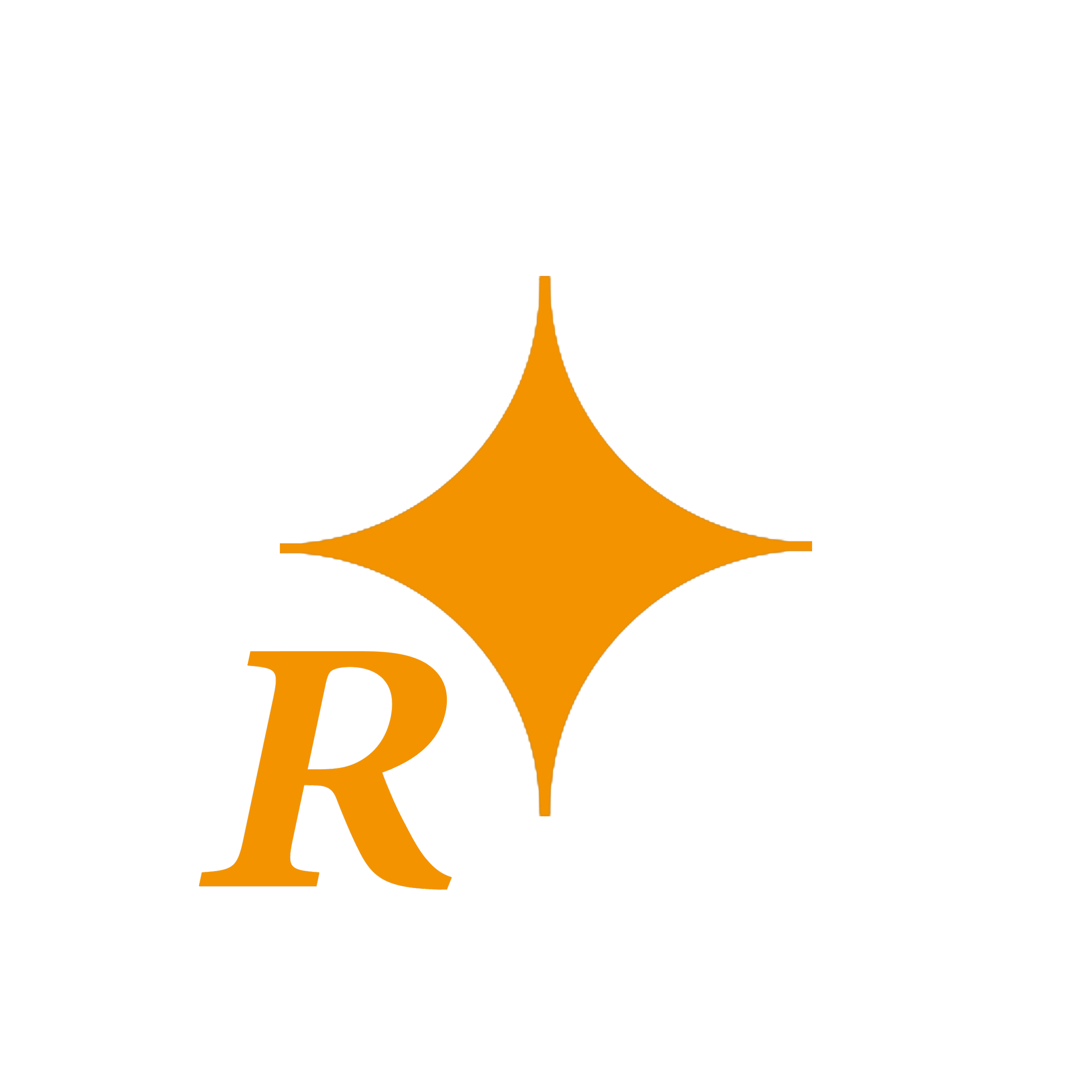 Cryptocurrency logo with a stylized gold and orange circuit chip symbol and a large letter 'R'.