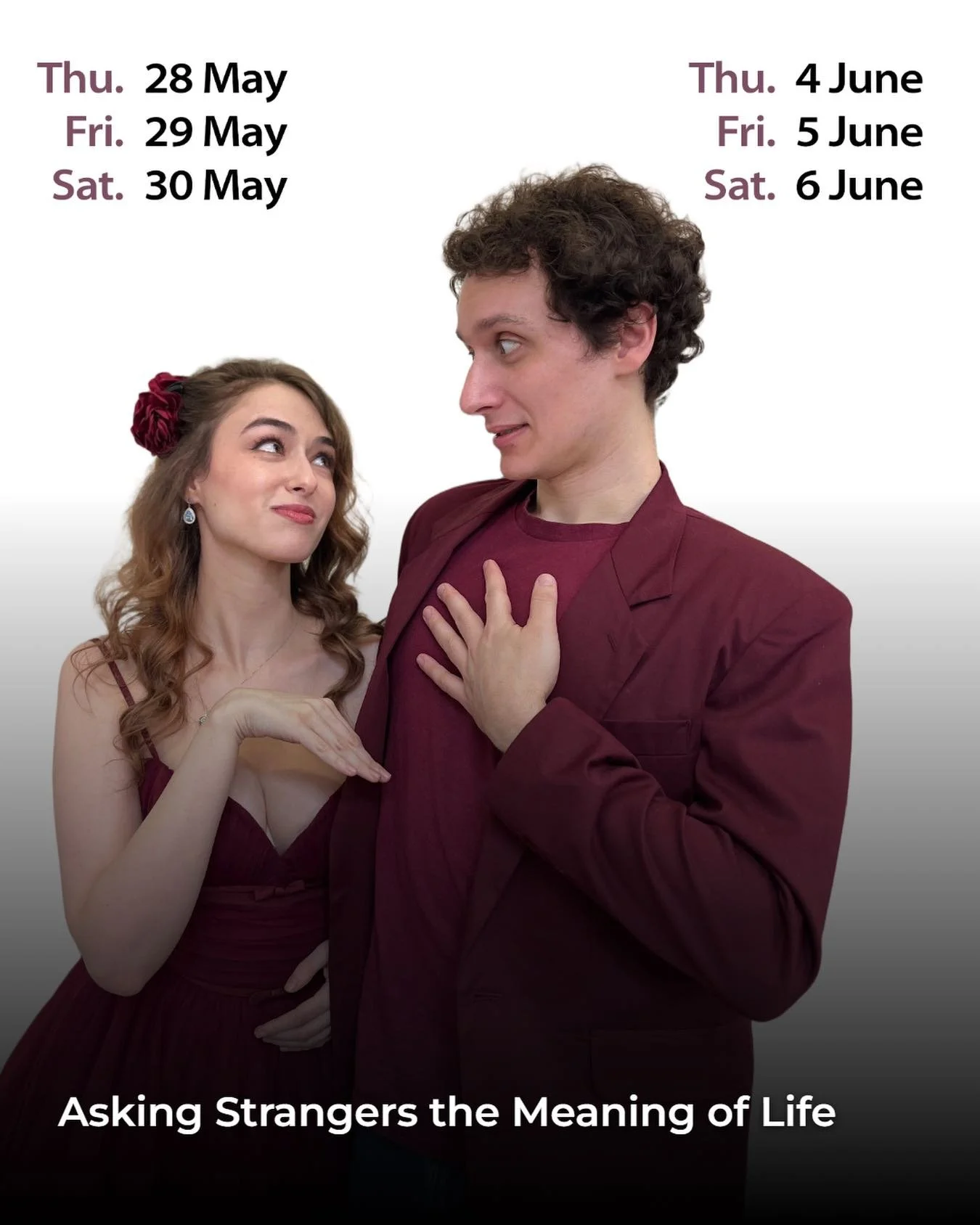 Happy Valentine&rsquo;s Day! Will the characters in our new play find love? Come and see what happens in the Theater im Romanischen Keller. All performances starting at 8 pm.