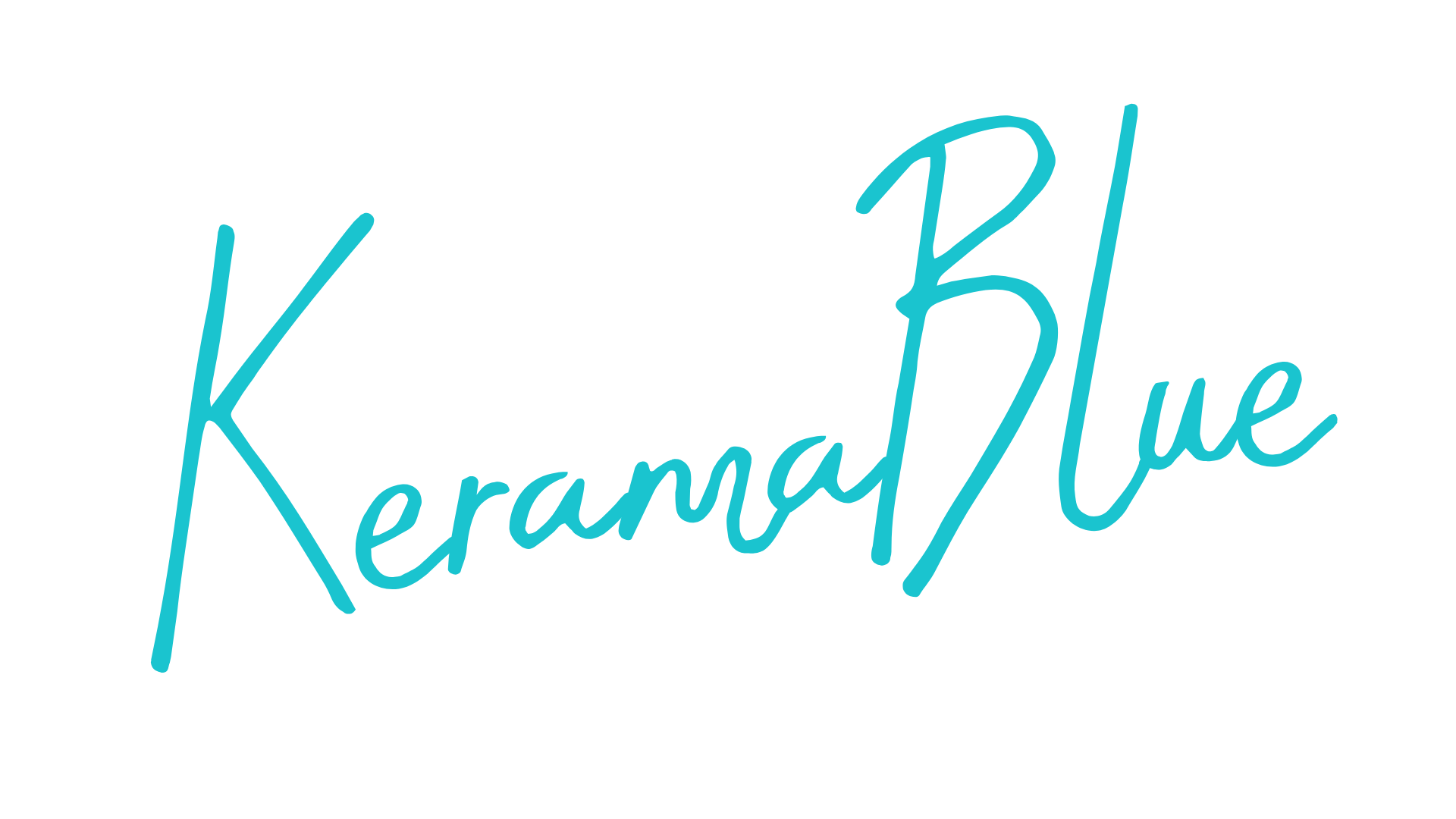 ケラマブルーという文字のロゴデザイン