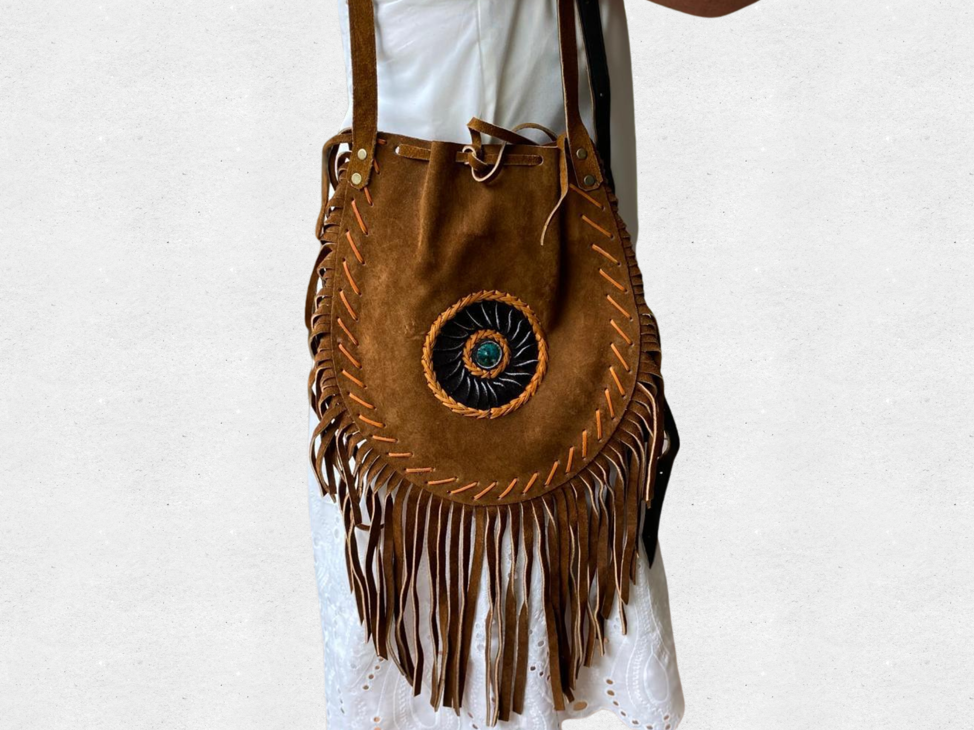 Leather Medicine Bag - Tan Brown (Camello)