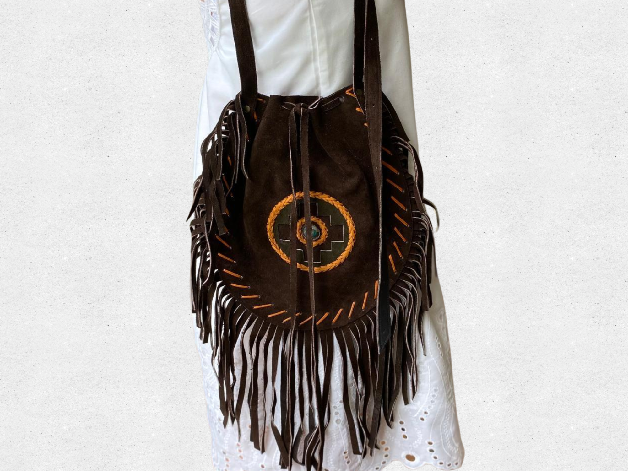 Leather Medicine Bag - Dark Brown (Maroon)