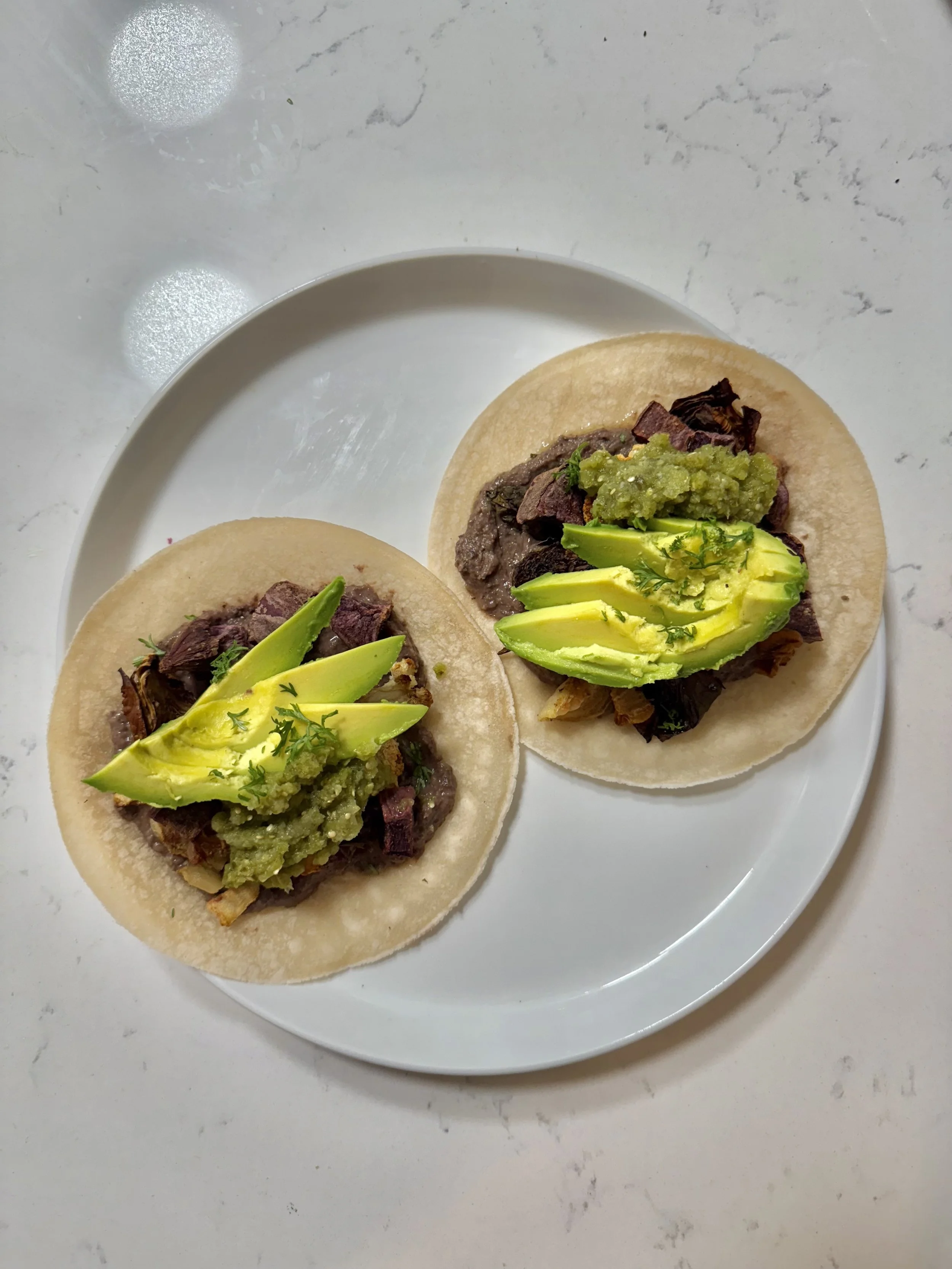 Black Bean &amp;  Purple Potato Tacos