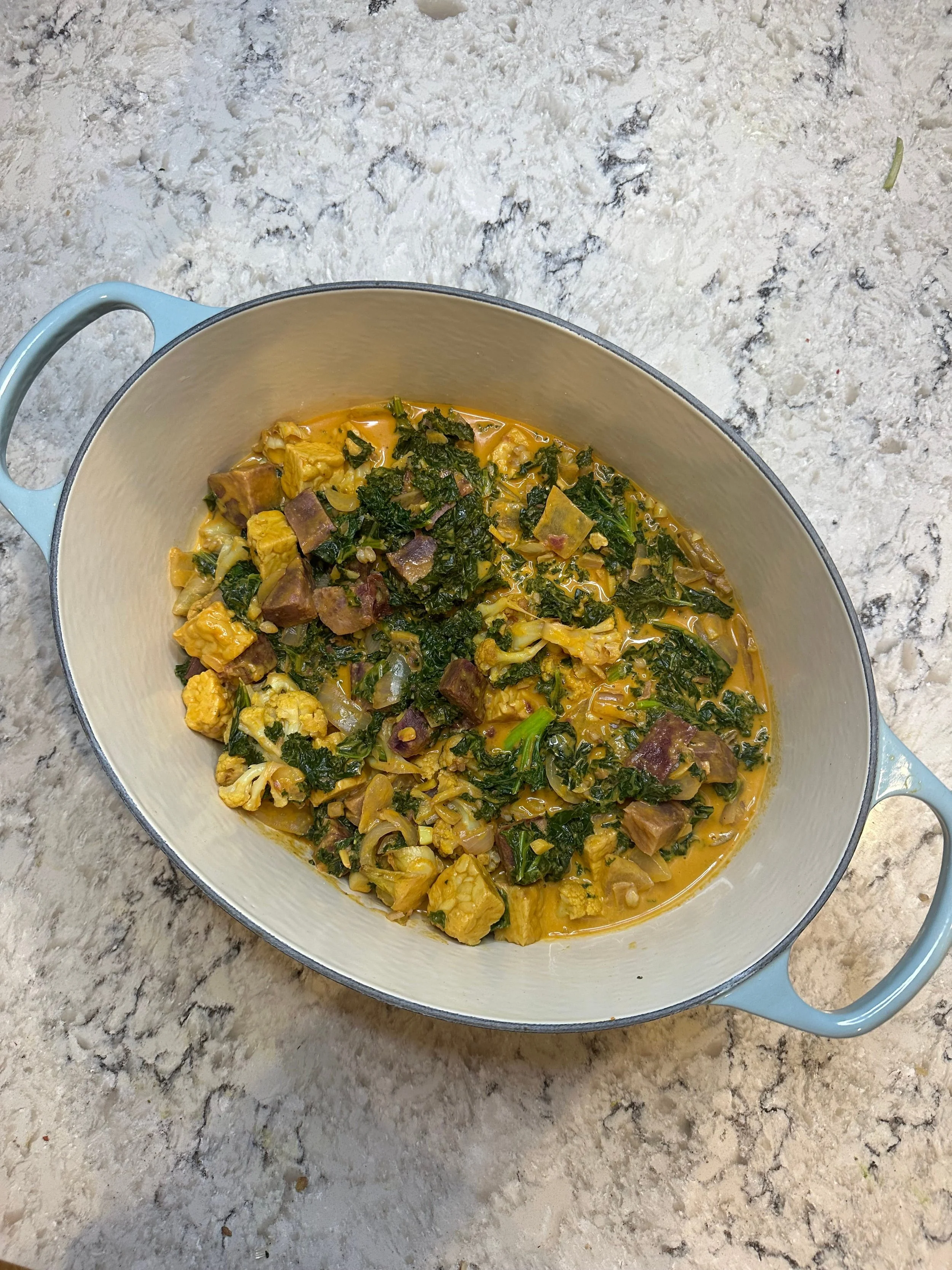 a curry made from tempeh
