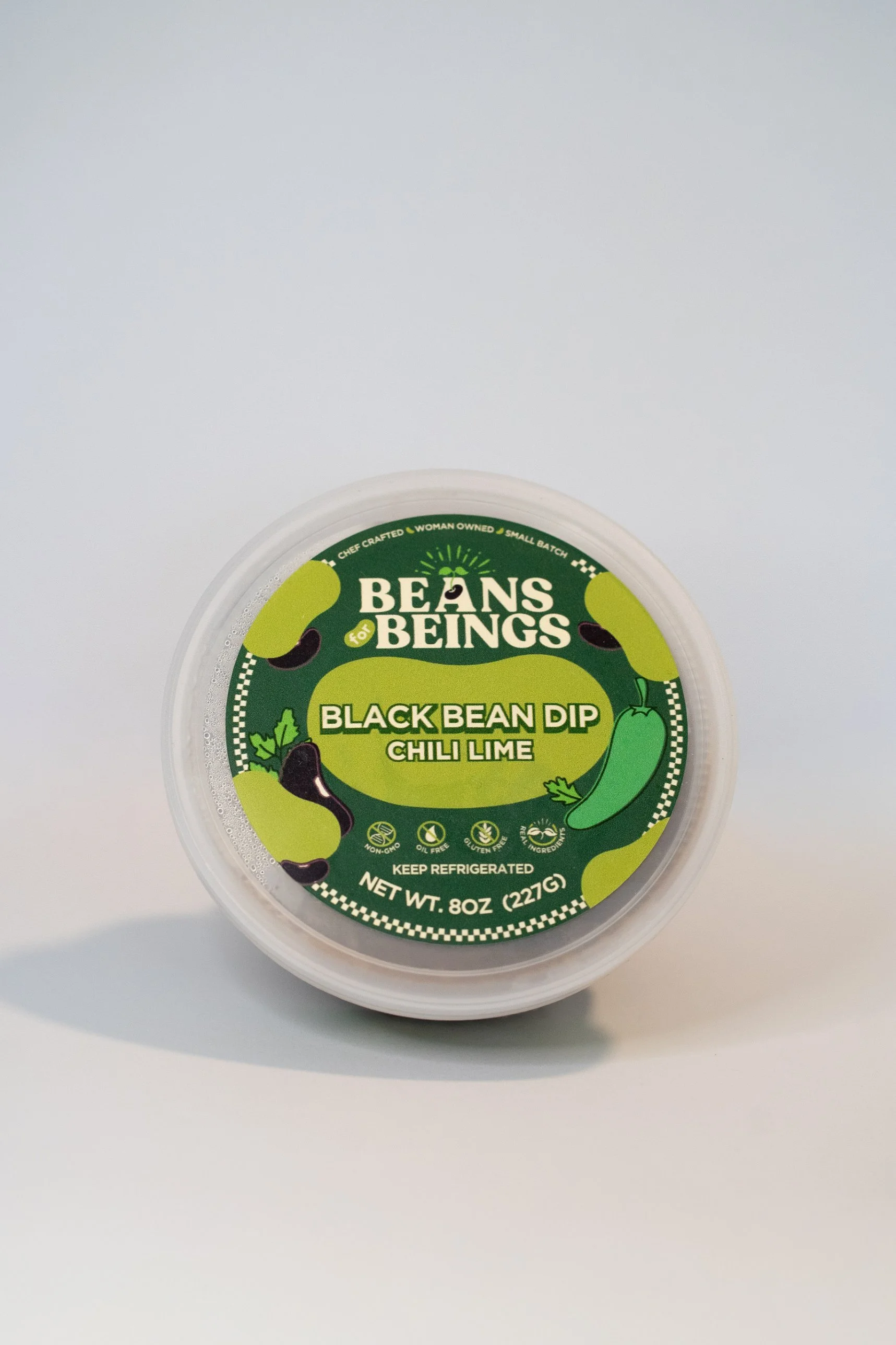 Beans for Beings Chili Lime Black Bean Dip 8 oz tub