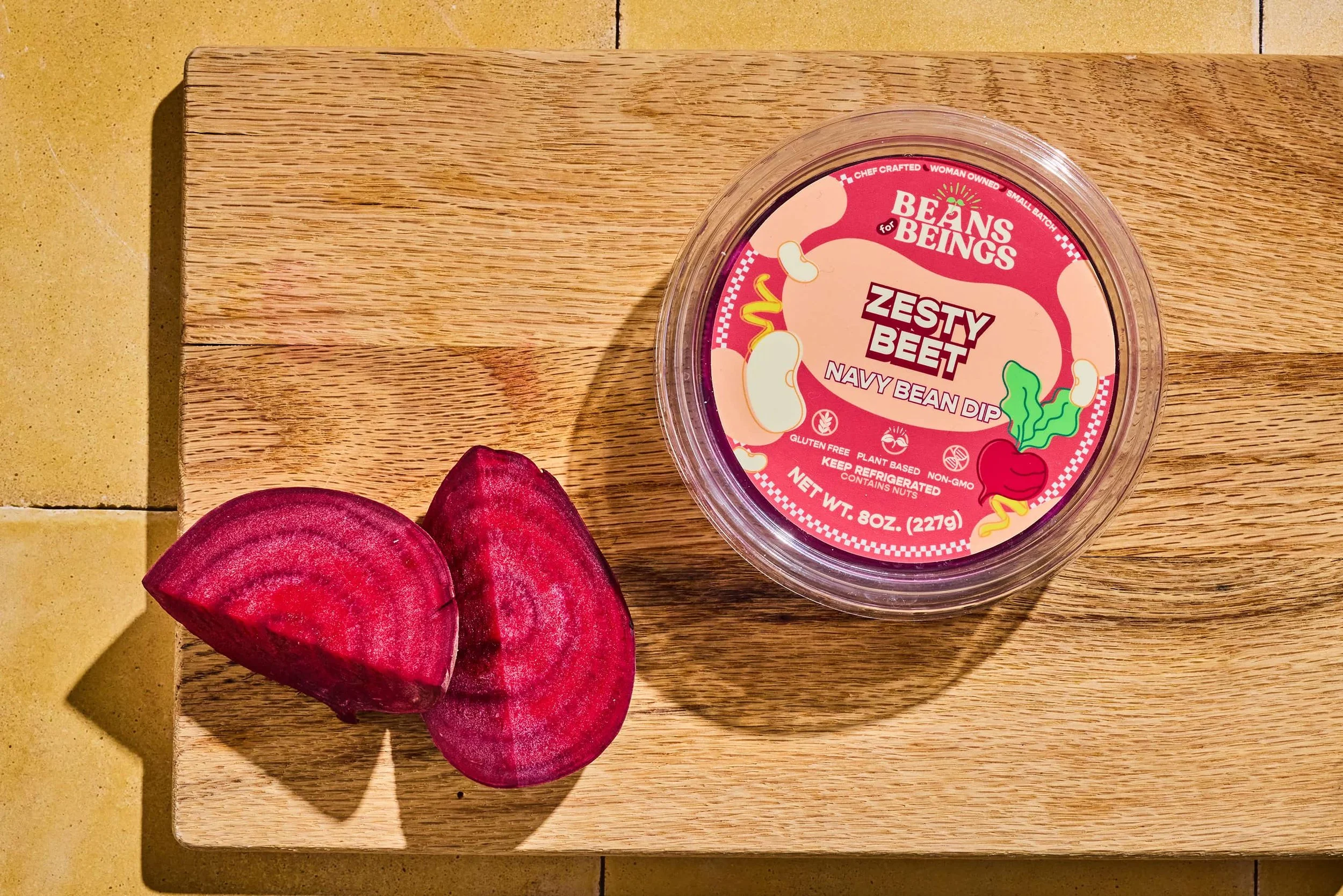 beans for beings zesty beet navy bean dip