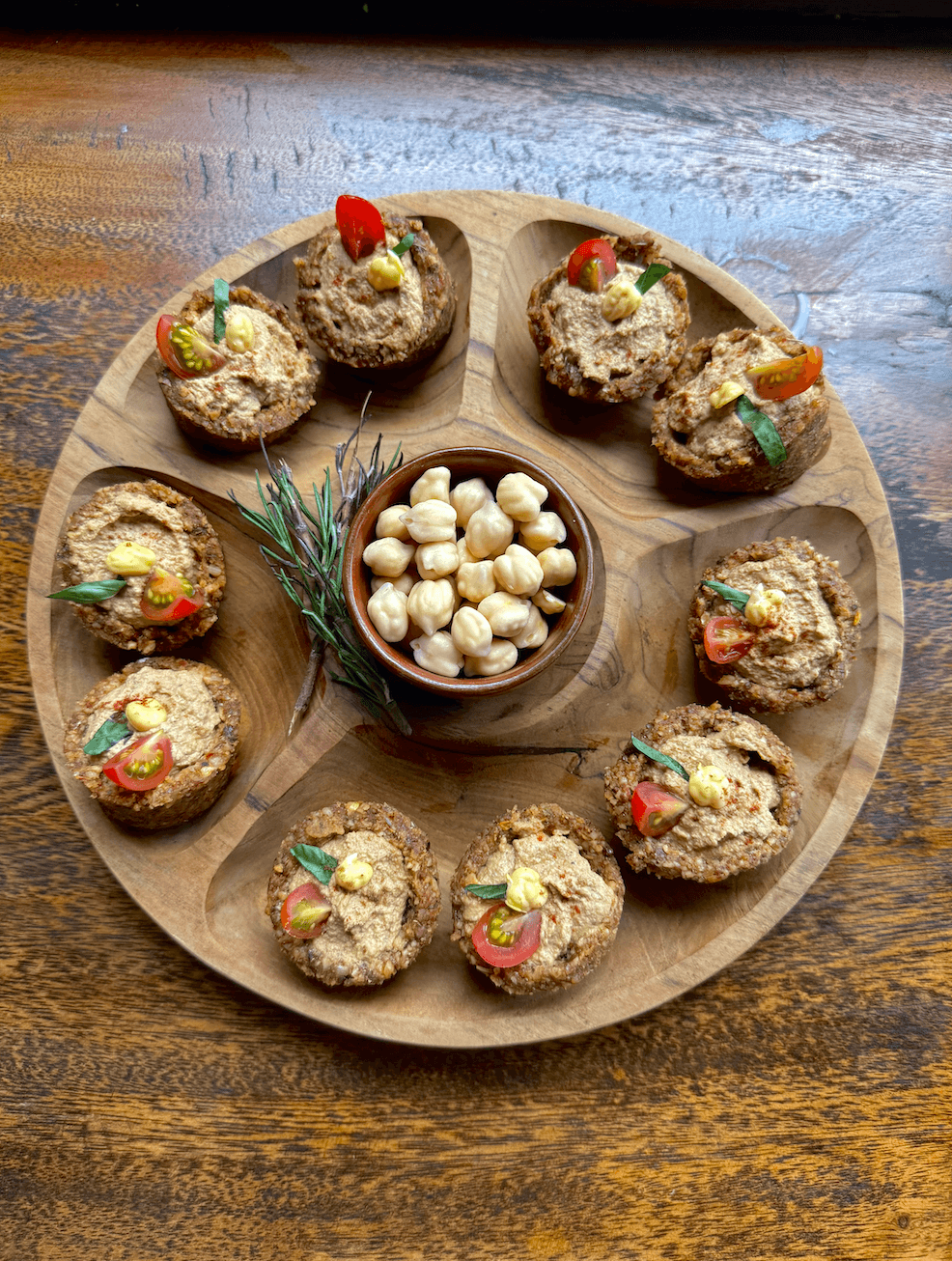 a bean dish made with chickpea hummus