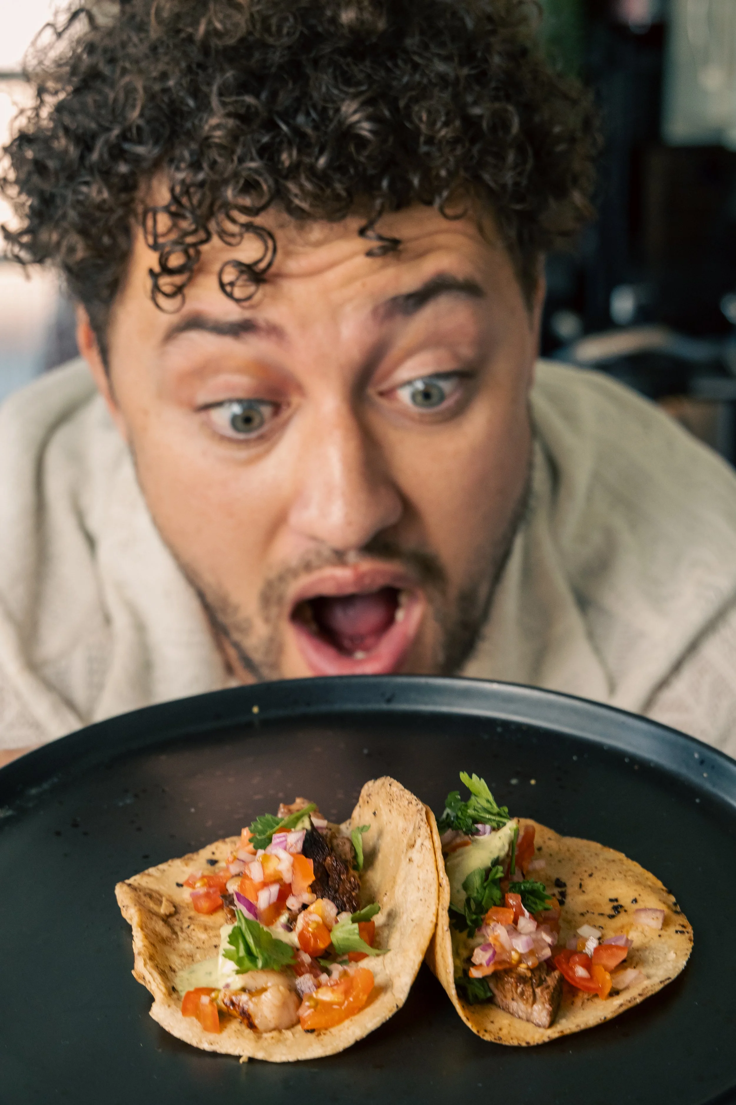 Myles Stephenson’s Juicy Ribeye Steak Tacos with Avocado Cream
