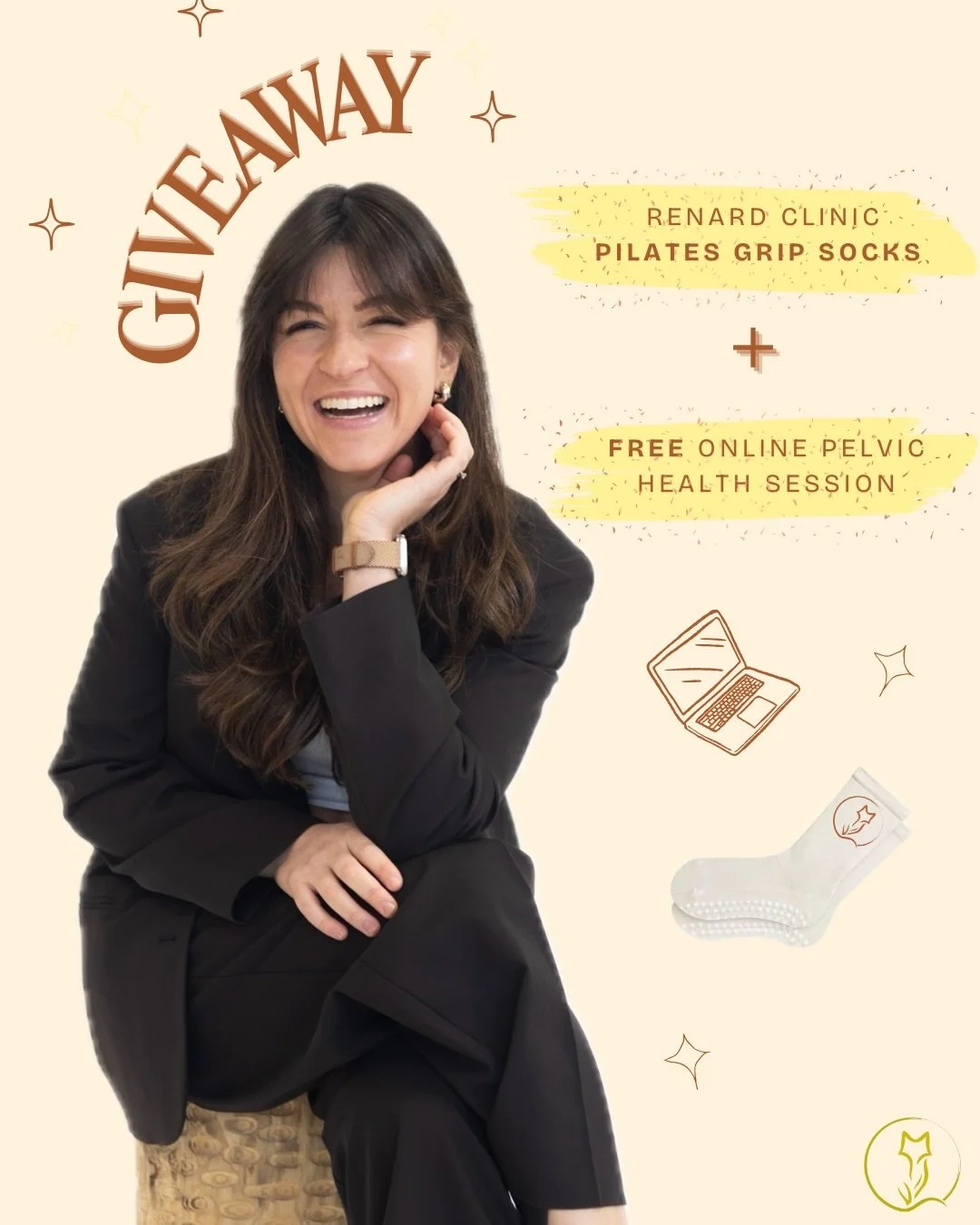 GIVEAWAY ✨

To celebrate the recent opening of Renard Clinic 🦊,
I&rsquo;m giving away:

🧦 Pilates grip socks with the Renard Clinic logo
➕
💻 A FREE Online Pelvic Health session (30 min)

This session is perfect if you:
&bull; want to understand yo