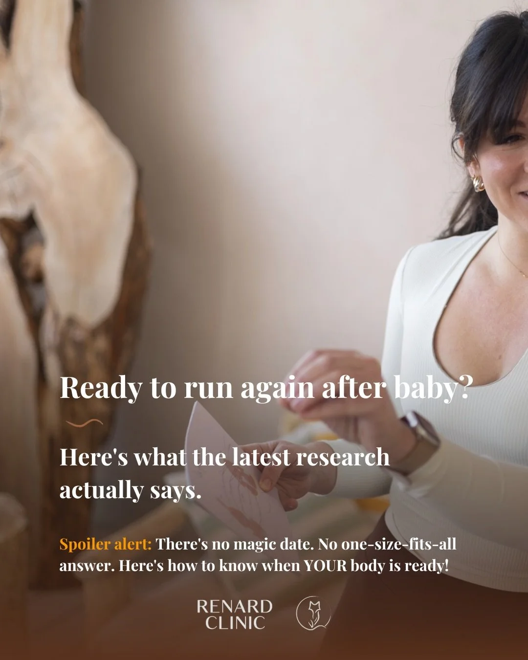 The 6-week all-clear is NOT a green light to run 🦊

Your return to running after baby is individual, there&rsquo;s no magic date, no one-size-fits-all answer.

Swipe to find out what the evidence actually says. 📖

Ready to build YOUR plan? Book you