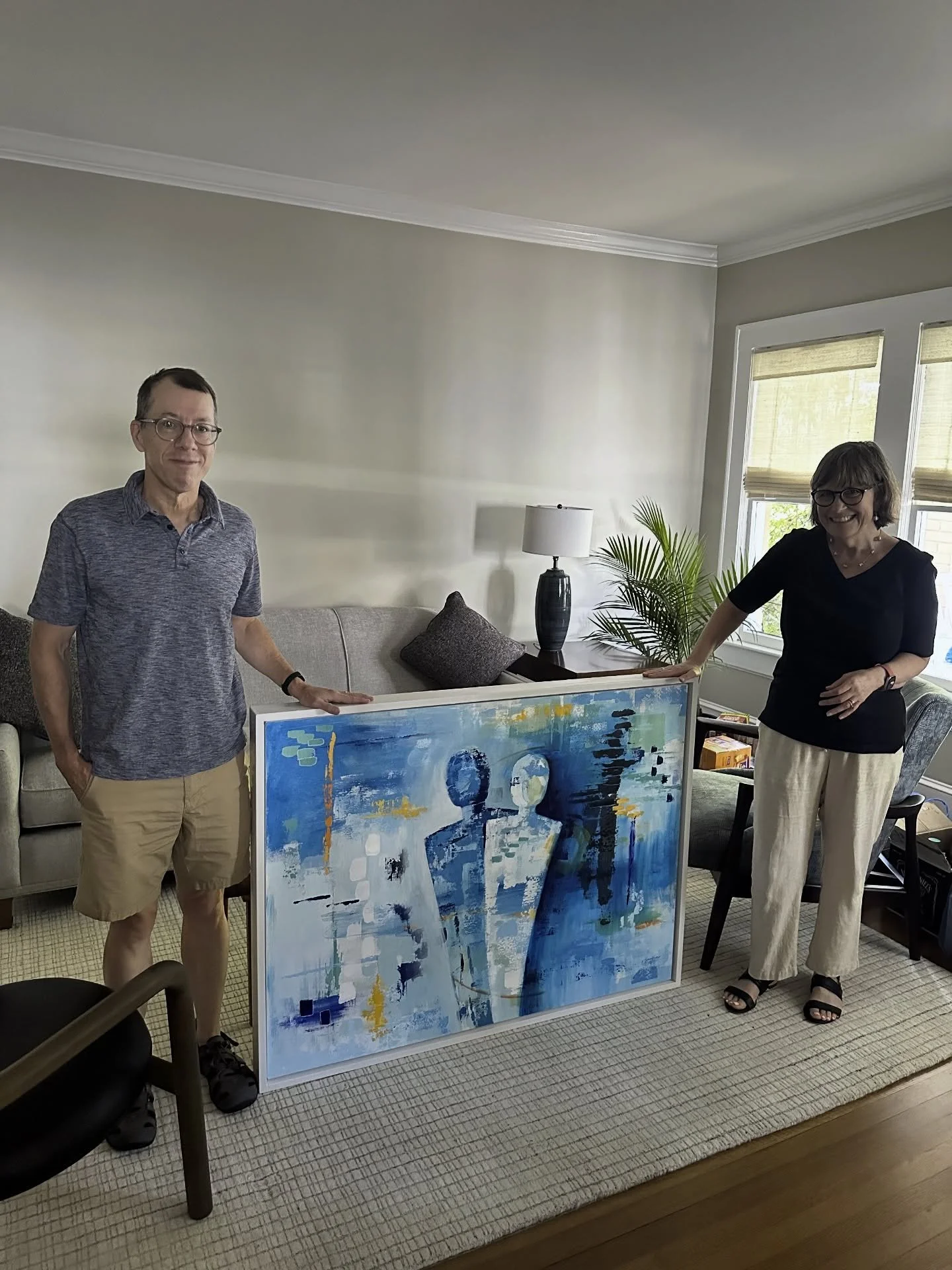 Dropped off my first commission piece today in Decatur! A big thank you to this couple for trusting me to create a custom piece for their home. 

#acrylicartwork #customartwork #commissionart #atlantaartist