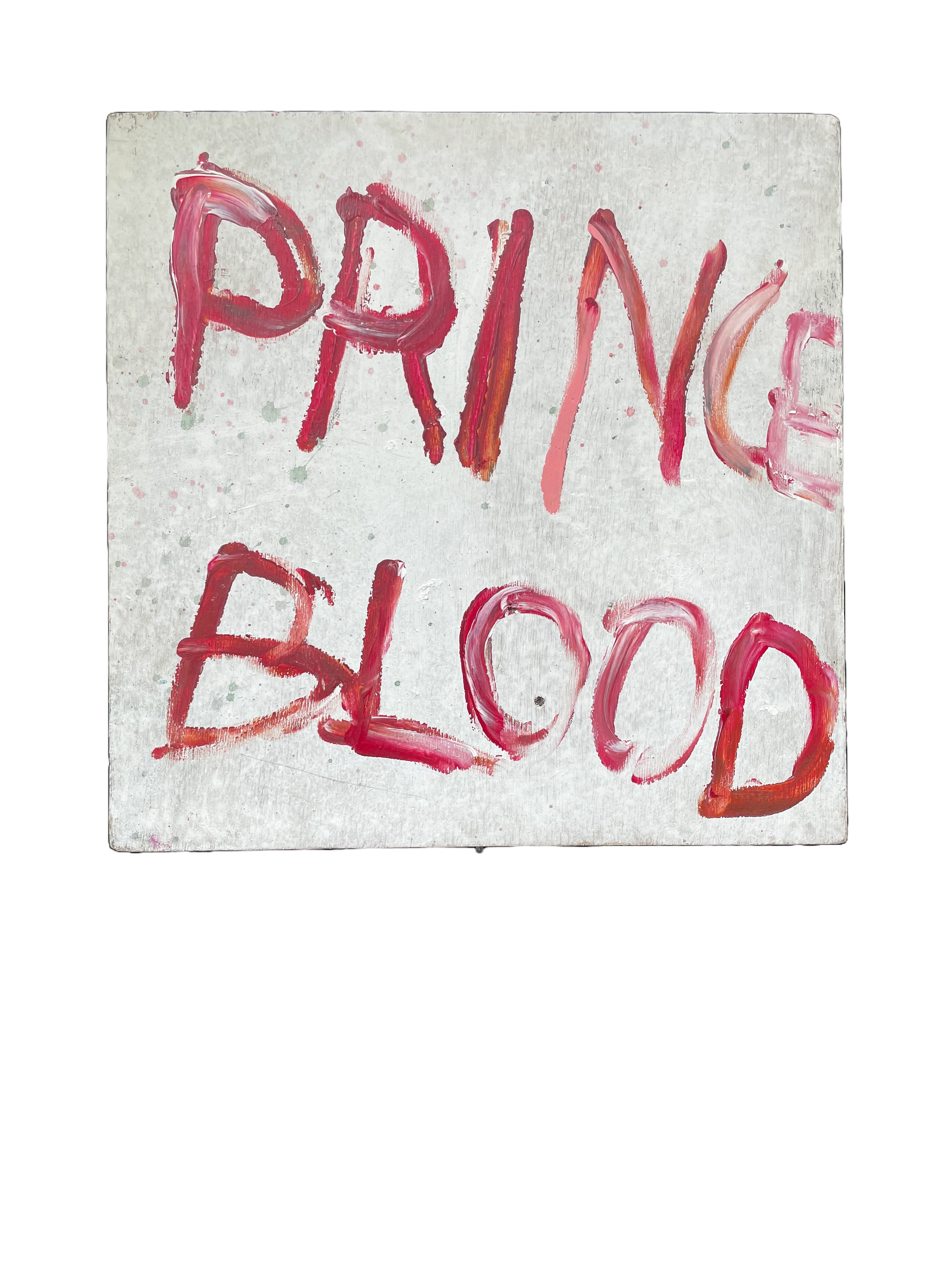 PRINCE BLOOD, 2021, acrylics and wall paint on wood - 40 x 40 cm