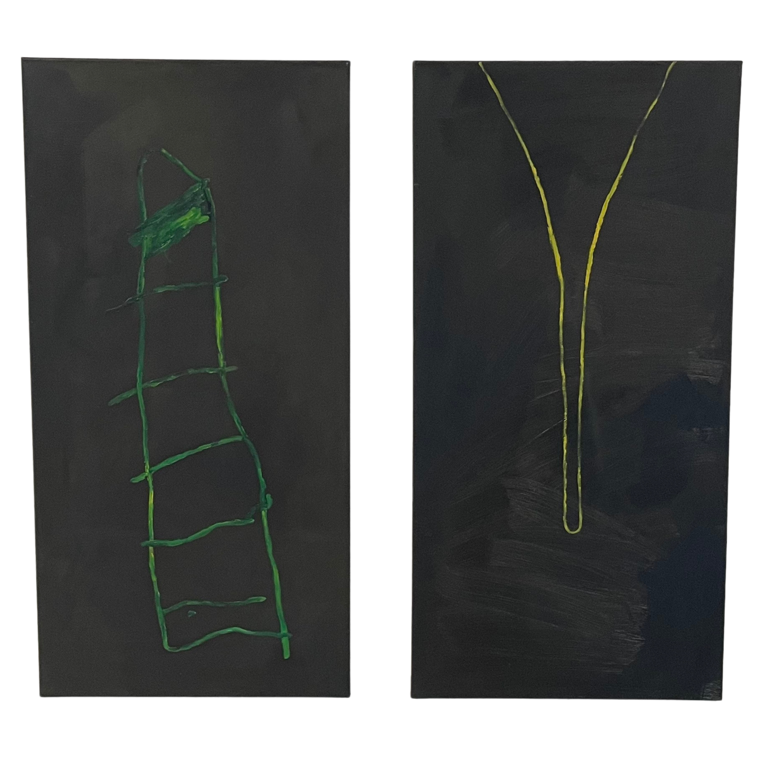 Mother and Father Figure, 2022
Oil on canvas, 2 panels, 100 × 50 cm each