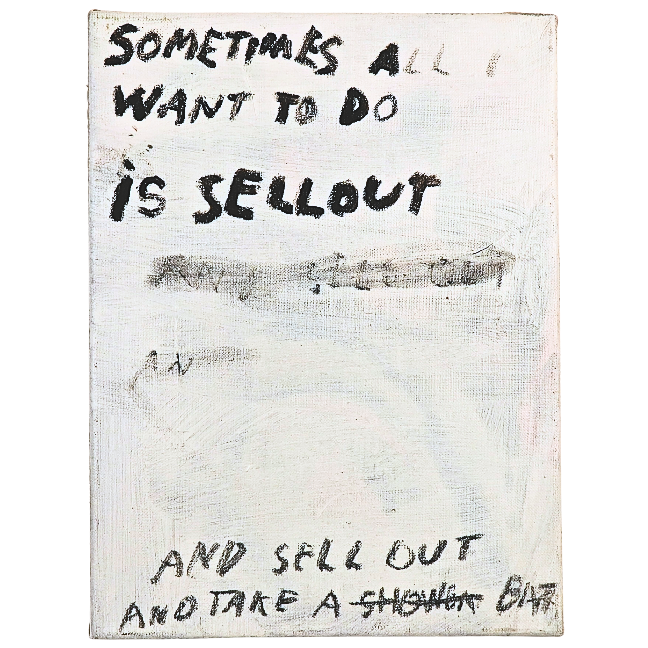 Sometimes All I Want To Do Is, 2025
Acrylic, oil and charcoal on canvas — 40 x 30 cm