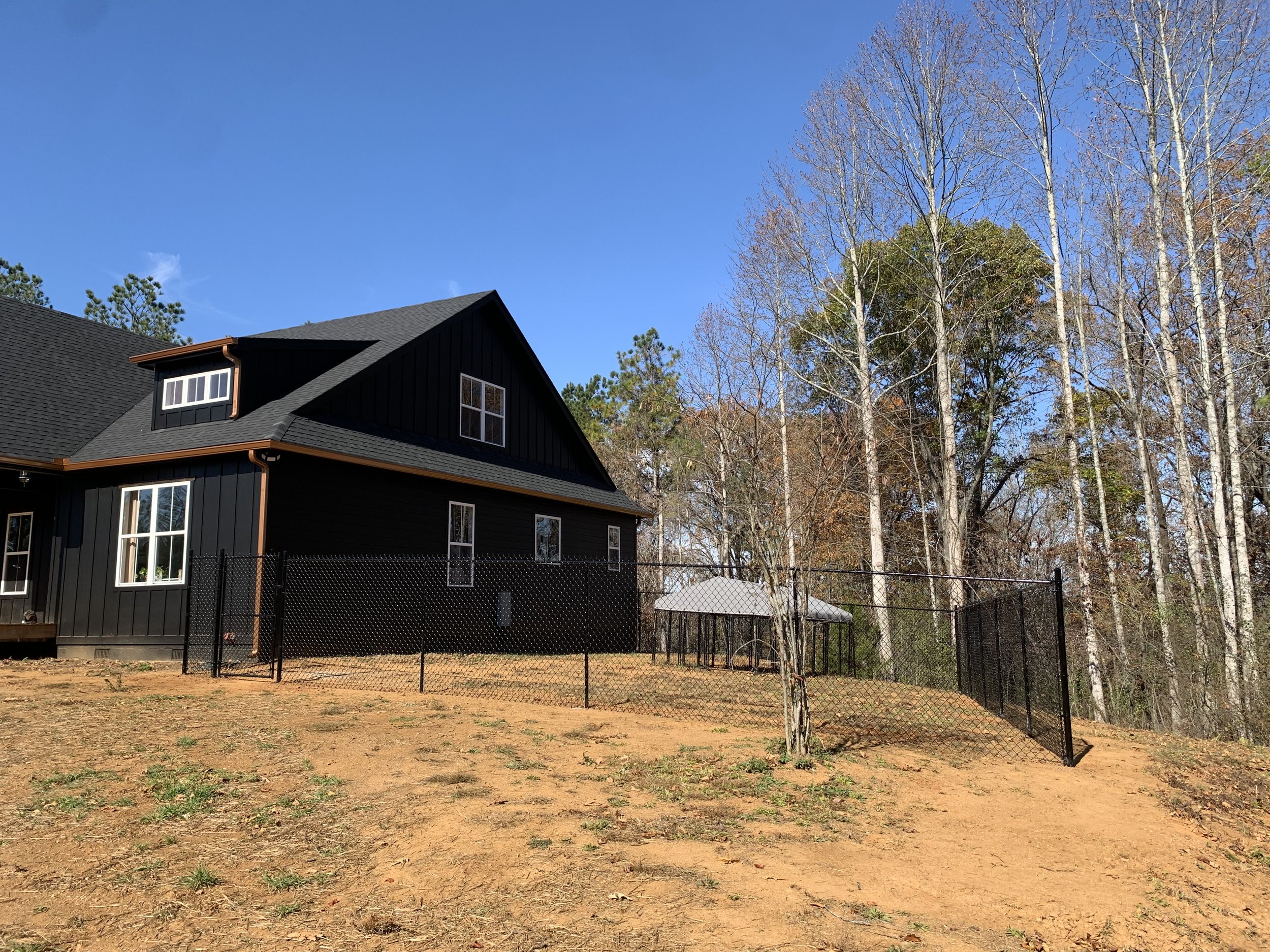 6ft Black Vinyl Chain Link Fence