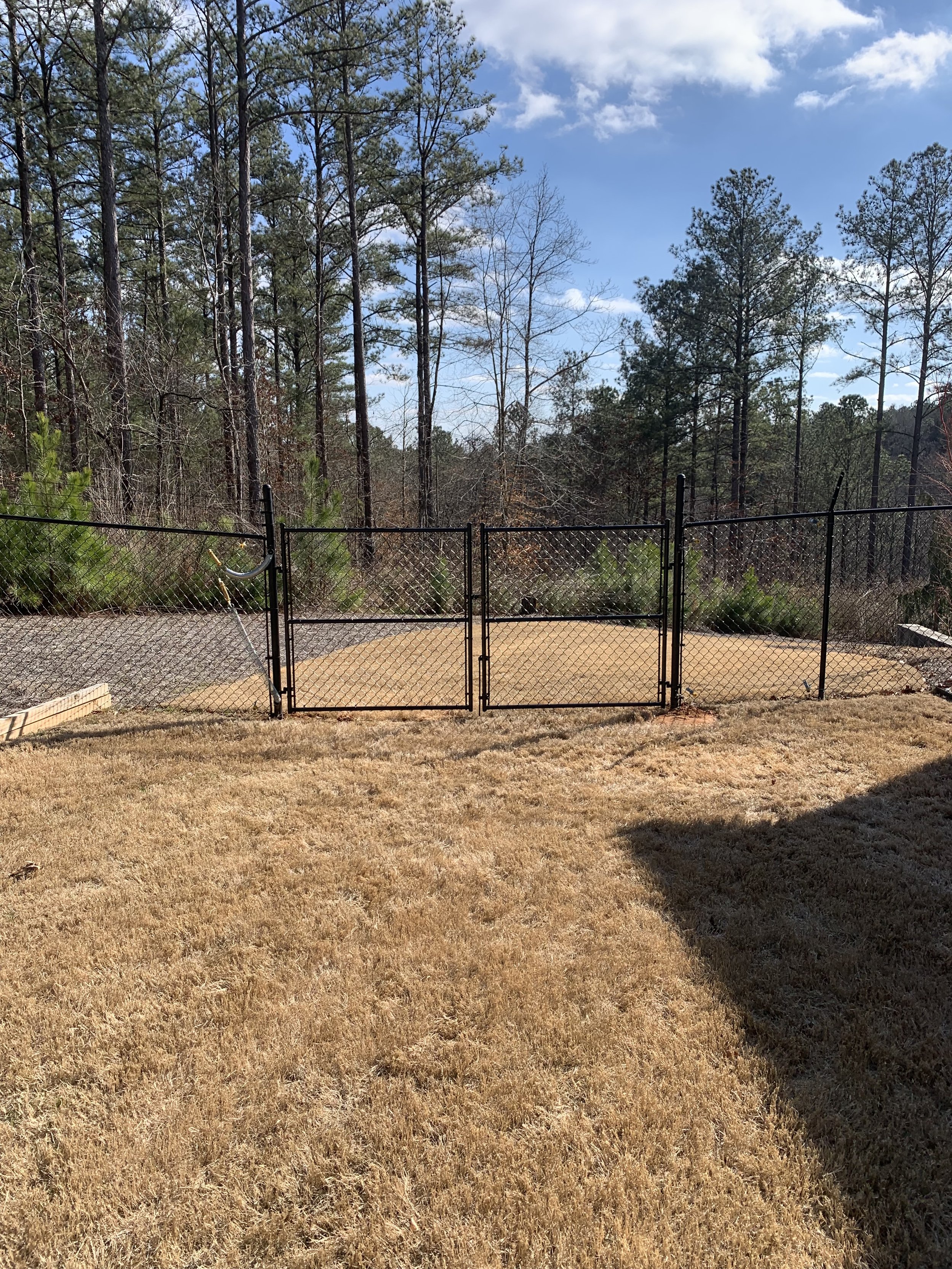 Black Vinyl Chainlink Double Gate Addition
