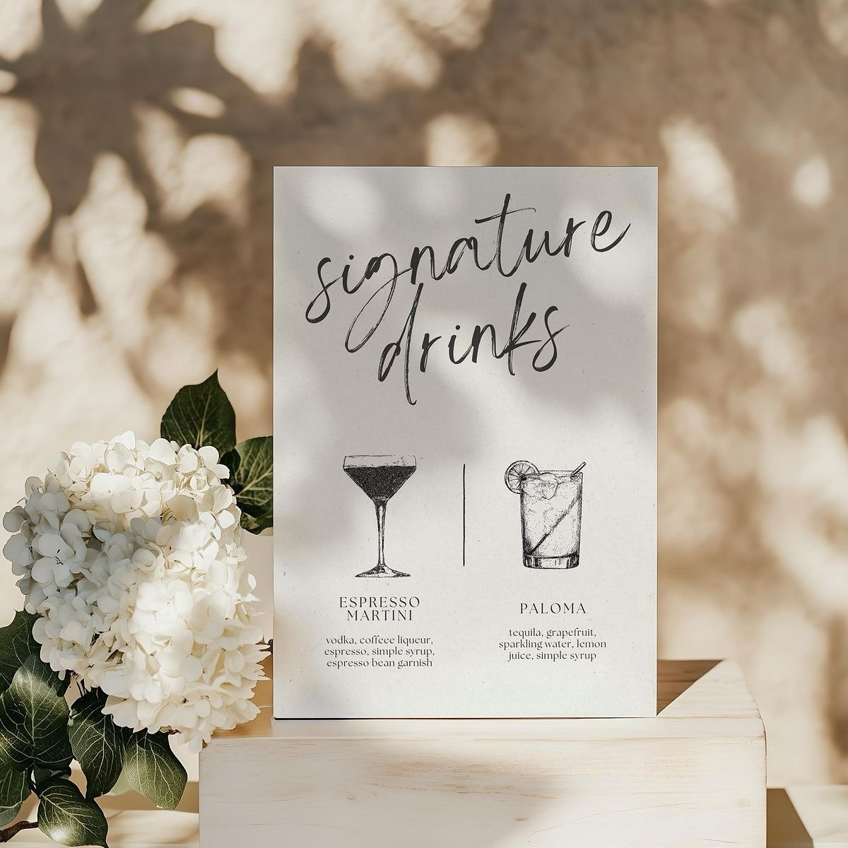 This could be you! ✨ 
&bull;
&bull;
A custom &lsquo;His &amp; Hers&rsquo; drink menu crafted to match you and your love story | Signature cocktails + all the aesthetic vibes + unforgettable moments. 🍸🥂 
&bull;
&bull;
&bull;
DM us for pricing and to