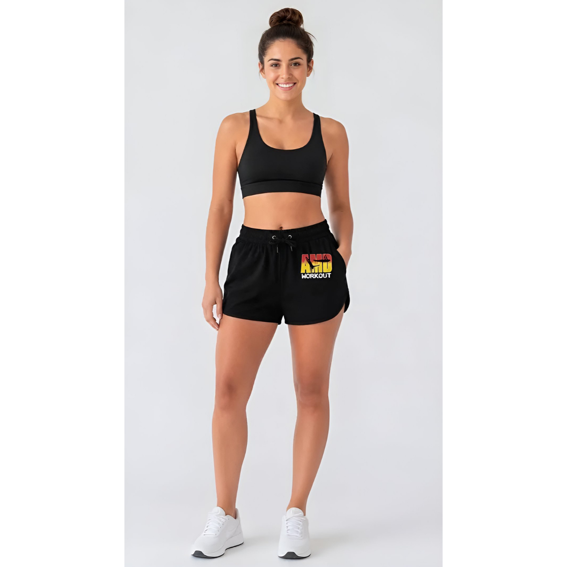 Short Rétro AMD WORKOUT Skinnifit - Style Vintage Années 80 et Confort 100% Coton