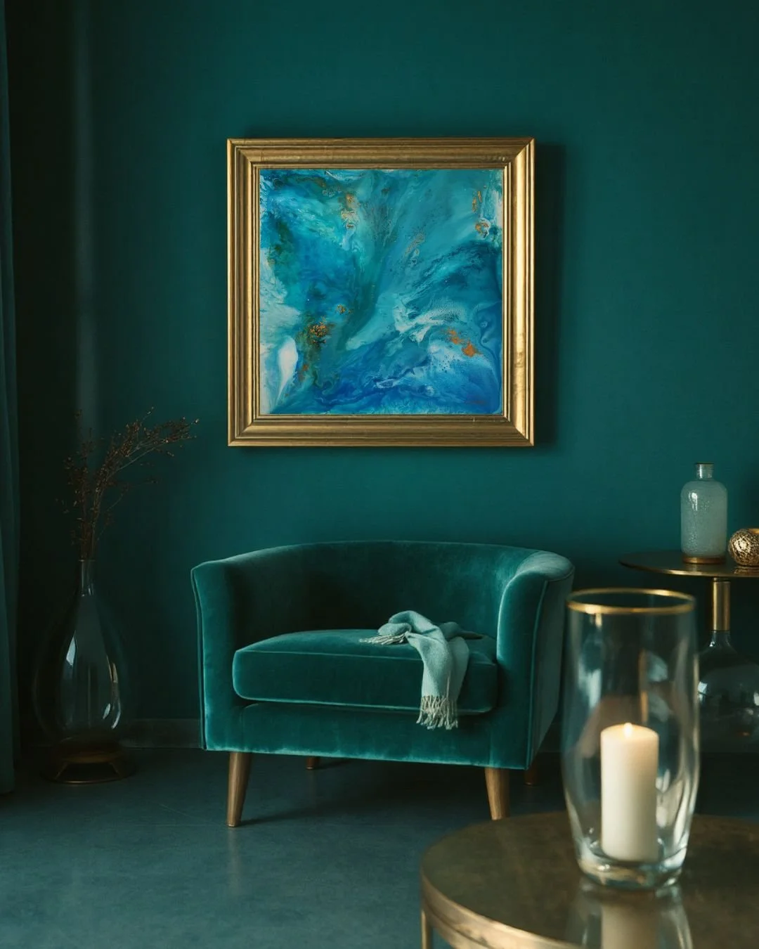 Waves – Original Painting of Emotional Depth, Flow & Transformation | 40×40 cm
