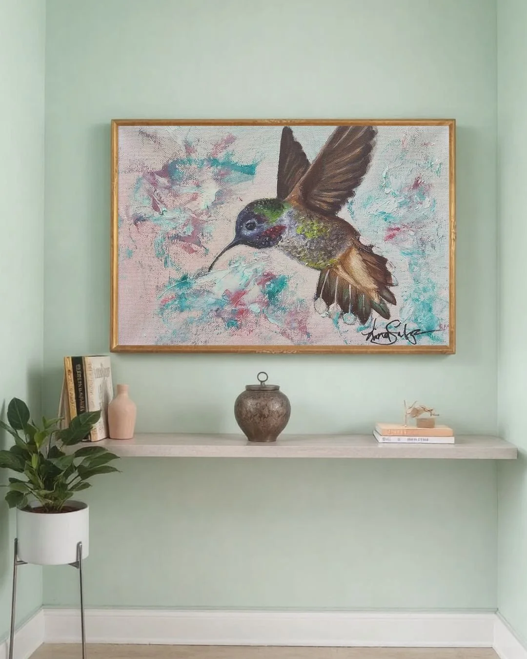 Hummingbird – Stretched Canvas Print of Flow, Heart Opening & Ease