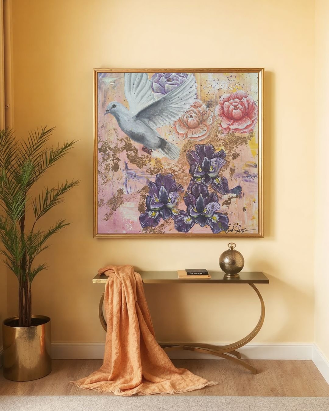 Golden Soar – Stretched Canvas Print of Self-Expression, Courage & Flourishing