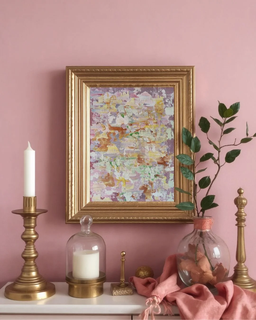 Channeled Soul Portrait by Lina Sulga displayed in a luxurious, immersive living space. Reflects full essence. Light, shadow, and energy. Evoking recognition, clarity, and embodied presence.