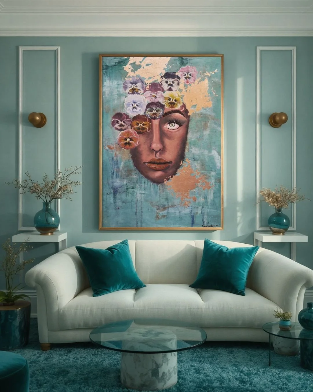 Blooming Third Eye – Stretched Canvas Print of Intuition & Inner Wisdom