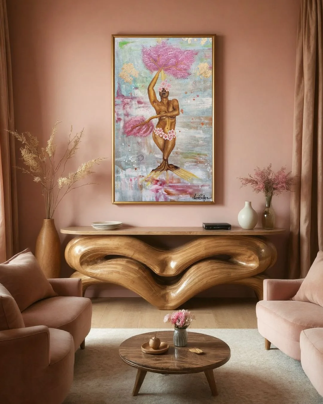 The Divine Feminine – Stretched Canvas Print of Nurturing, Balance & Inner Strength