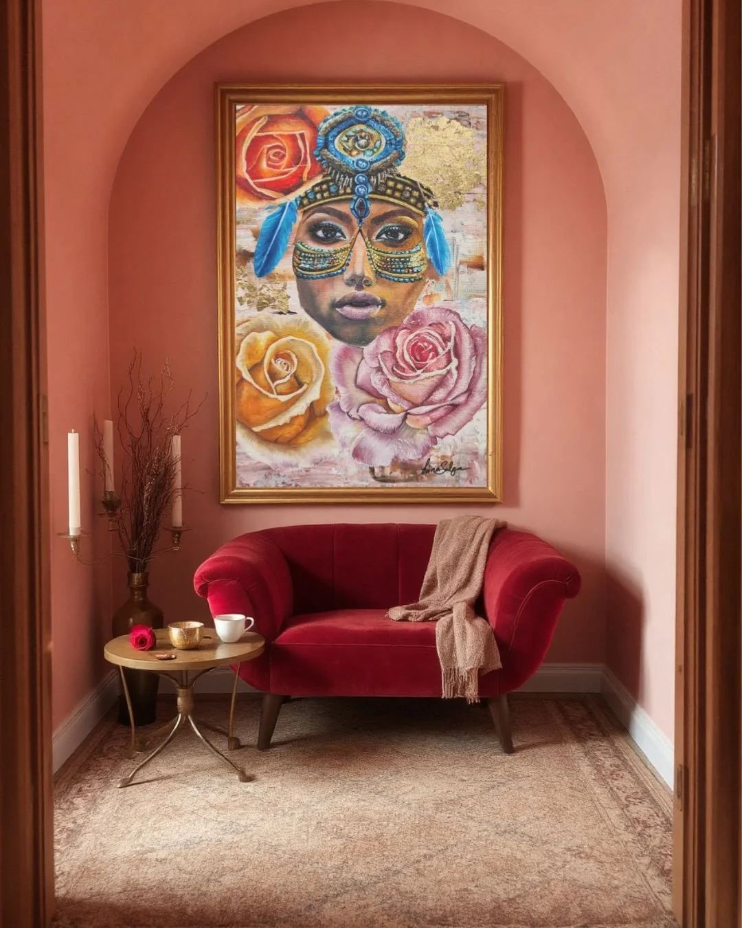 Goddess Energy – Stretched Canvas Print of Ancestral Wisdom & Truth-Reclamation