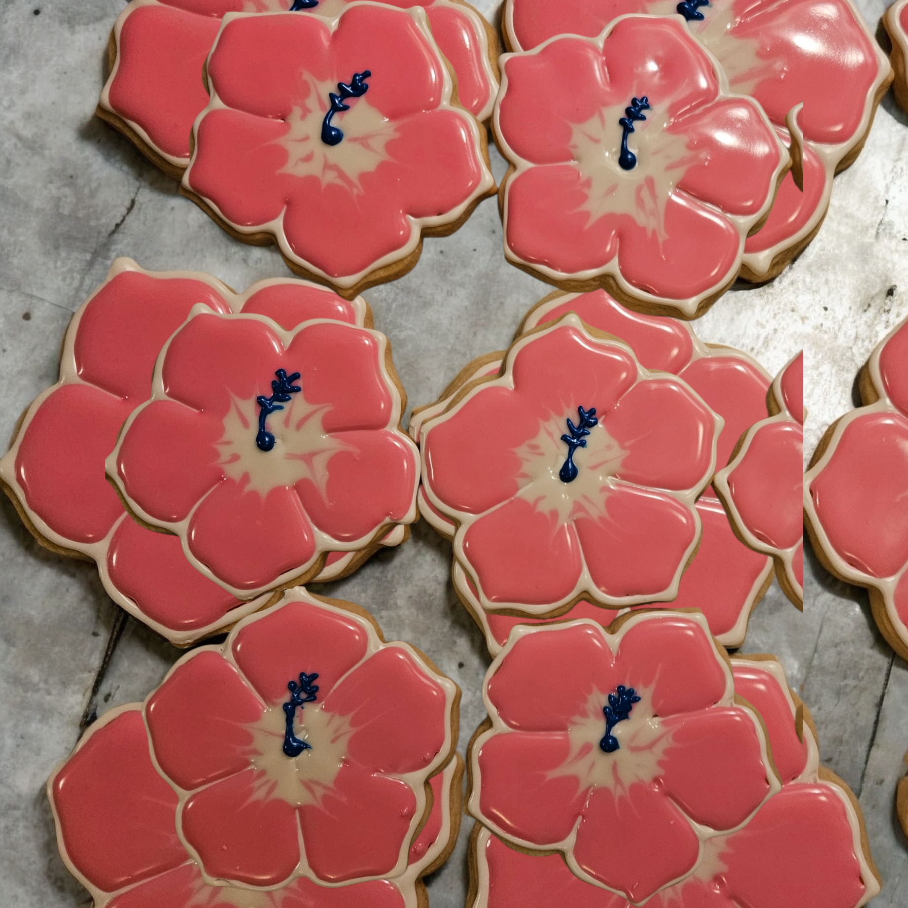 Hibiscus Flower Bickie