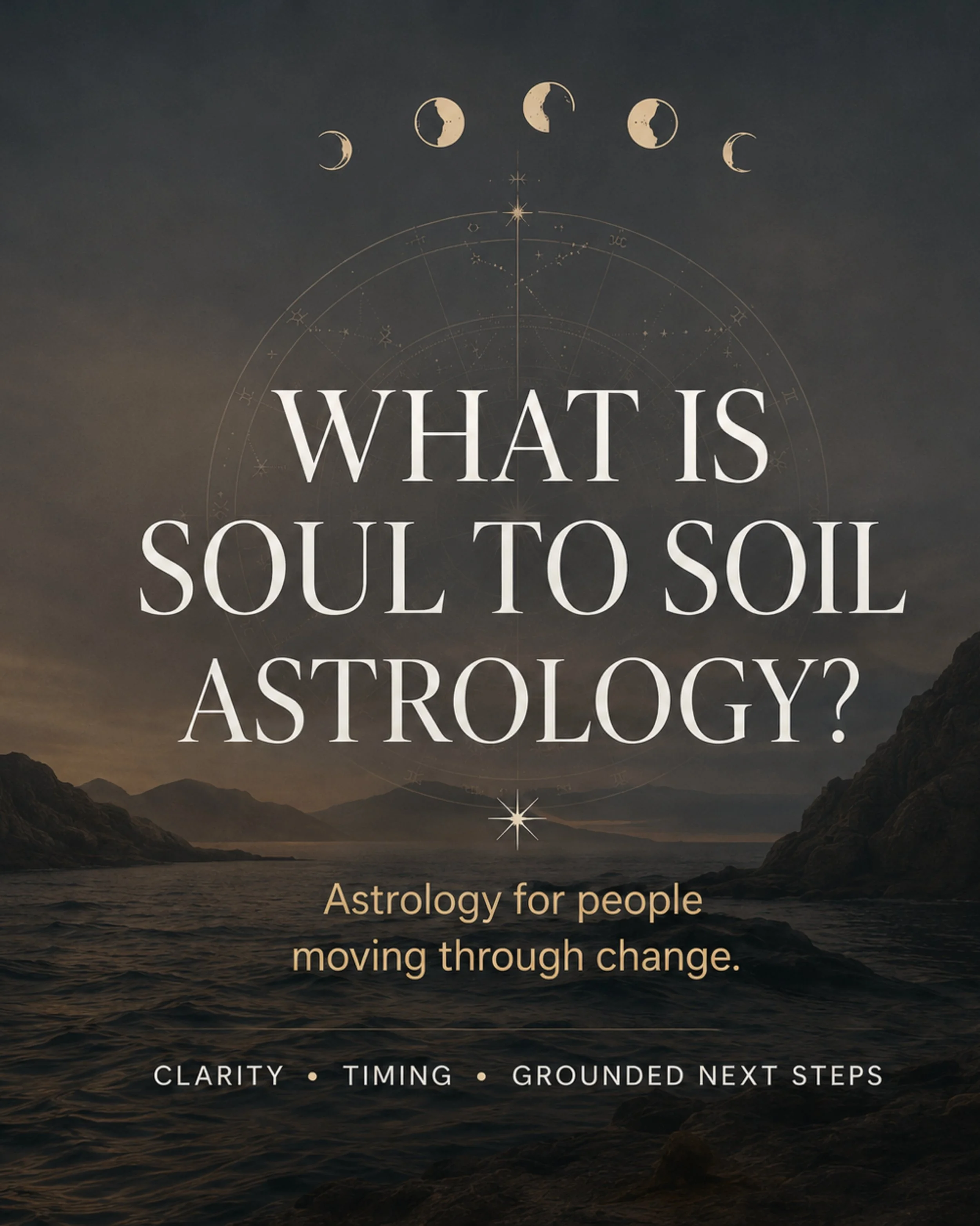 For a long time, I thought astrology was about understanding who we are.

And it is.

But I have come to feel that its real power is in helping us understand where we are.

The cycle we are in. 
The pattern that keeps repeating. 
The chapter that is 