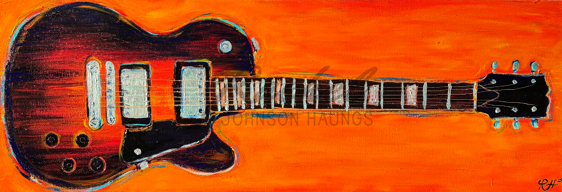 RachelJHaungs_The-Band-Mahogany-Fire-Les-Paul_8.5x5.5-music-painting-drawing-guitar.png