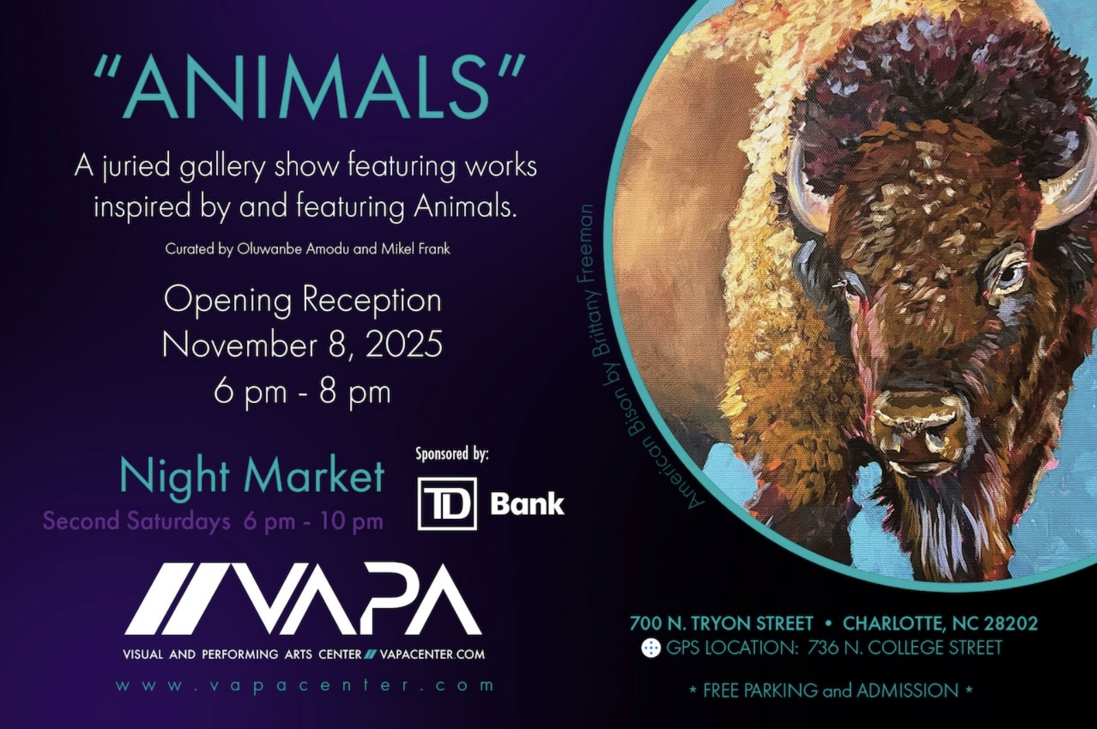 ANIMALS - JURIED EXHIBIT AT THE VAPA CENTER, CHARLOTTE