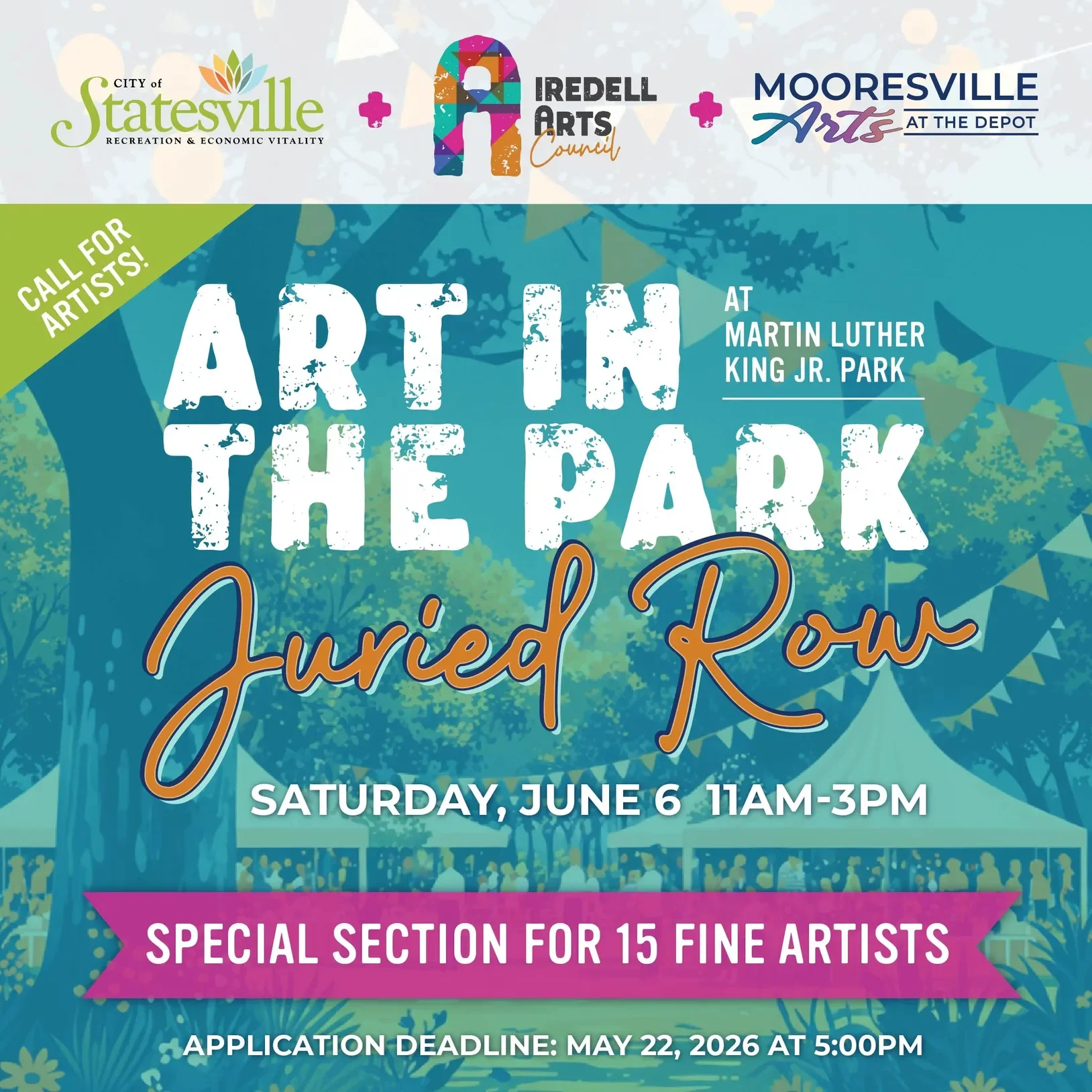 Art in the Park - Juried Row at Martin Luther King Jr Park - Statesville NC