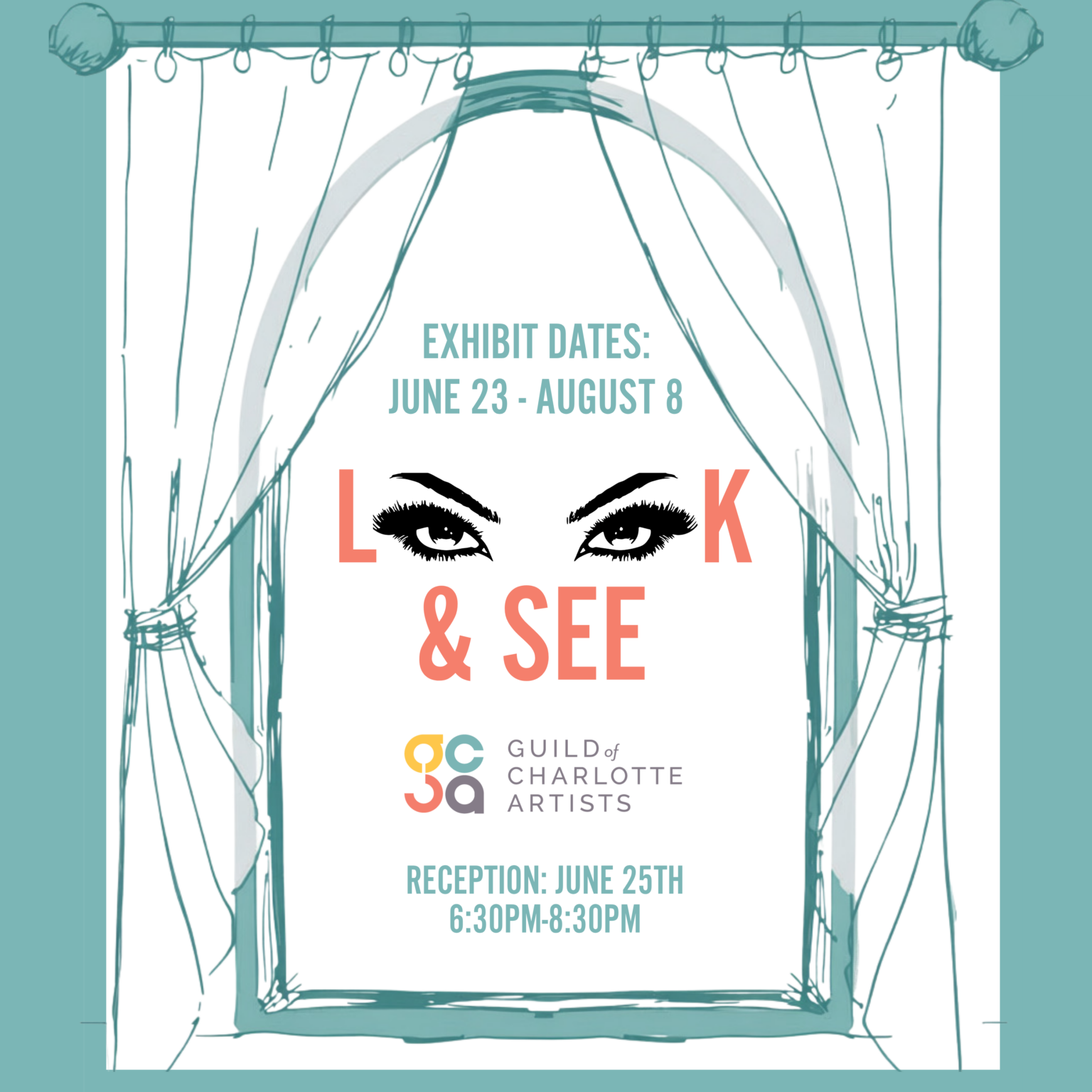 reception - Look and see - Juried Exhibit with the Guild of Charlotte Artists at the cain center for the arts