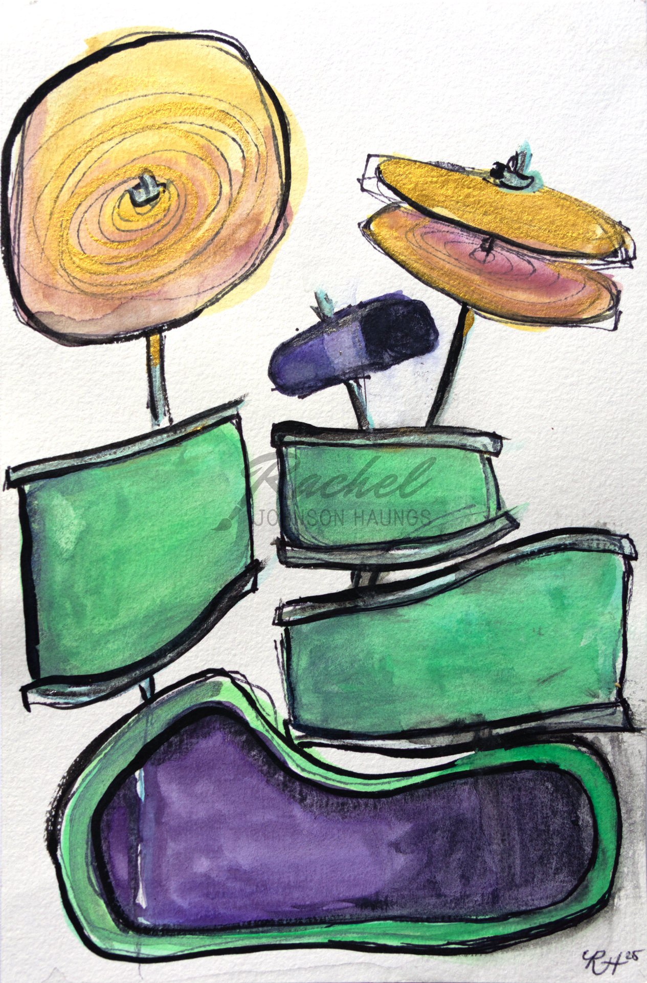 RachelJHaungs_The-Band-Drumset_8.5x5.5--music-painting-drawing.png