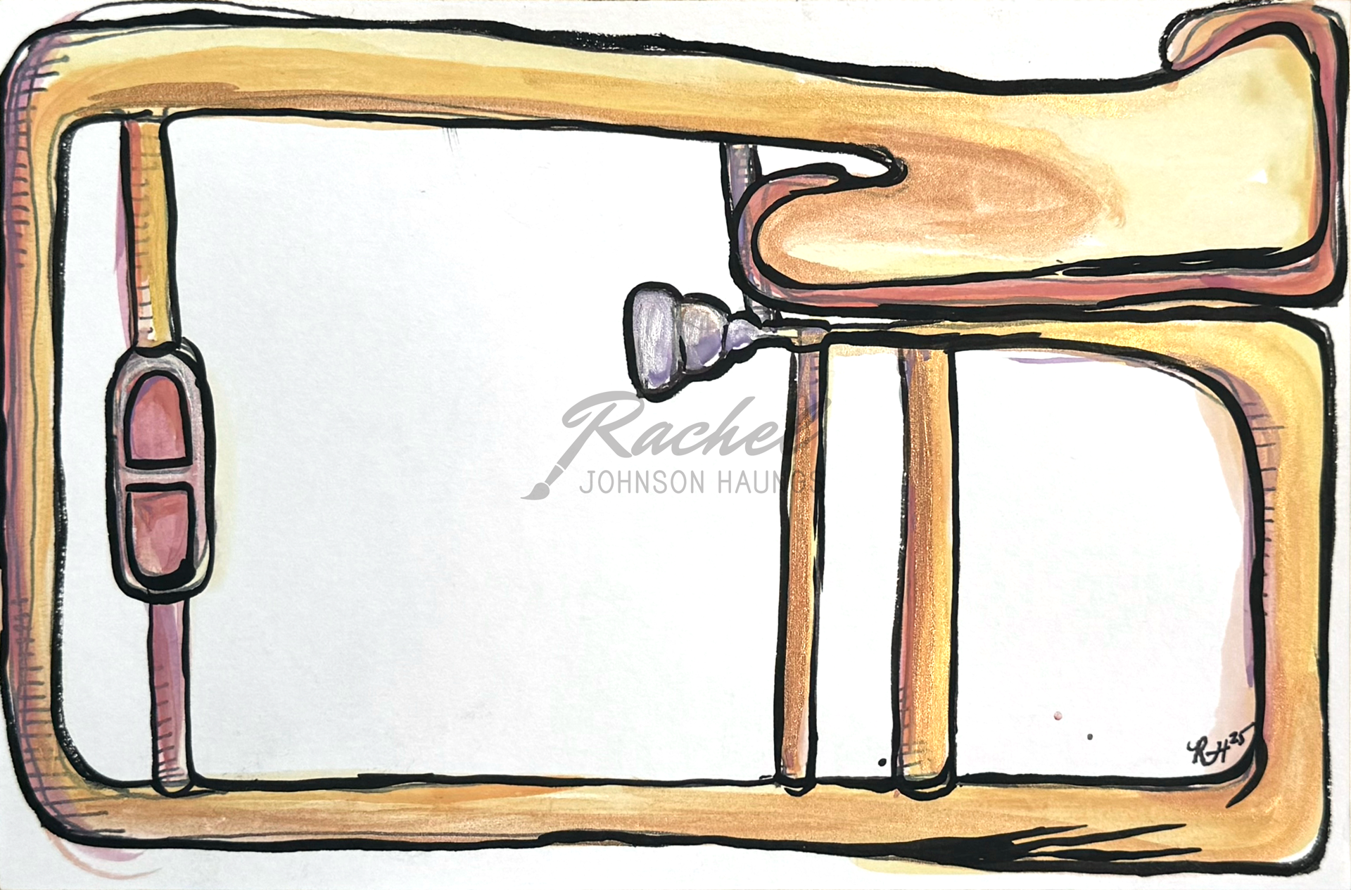 RachelJHaungs_The-Band-Trombone_8.5x5.5-music-painting-drawing.png