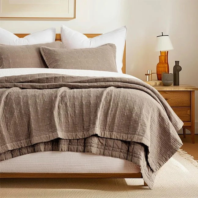 Stonewashed Cotton Quilt Set