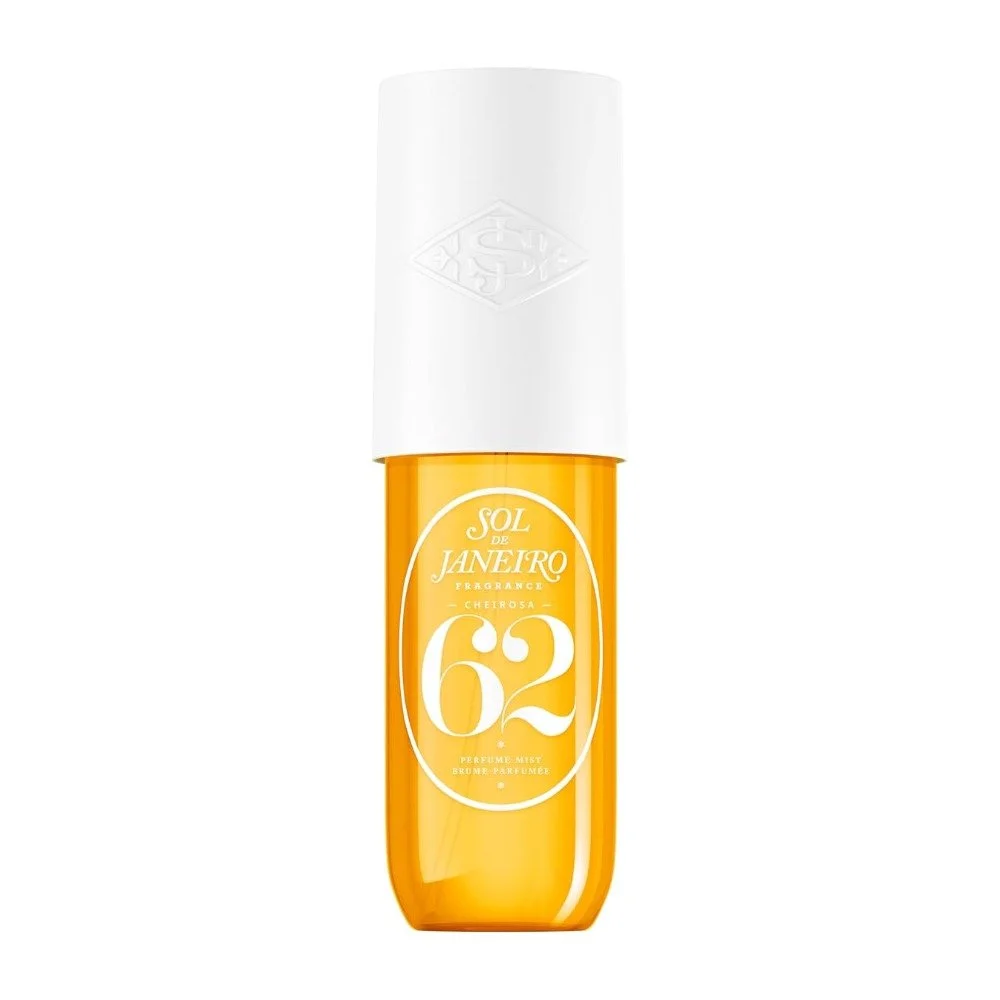 Orange bottle of Sol de Janeiro Cheirosa 62 Hair & Body Fragrance Mist, 90 mL
