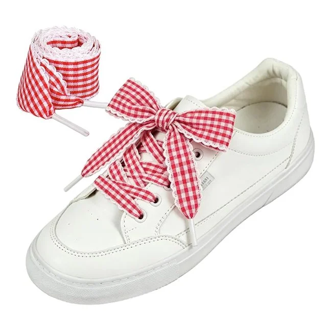 Gingham Shoe Laces for Sneakers