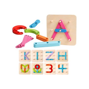 Wooden Letter and Number Construction