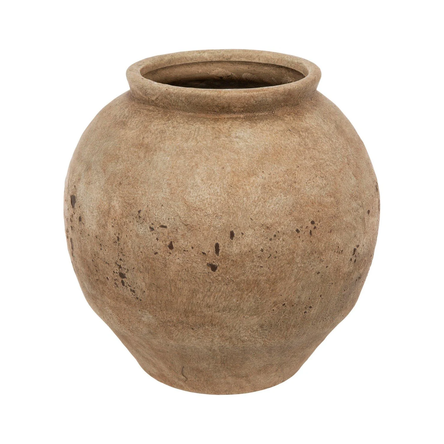 Beige & Brown Textured Ceramic Vase (Hobby Lobby)