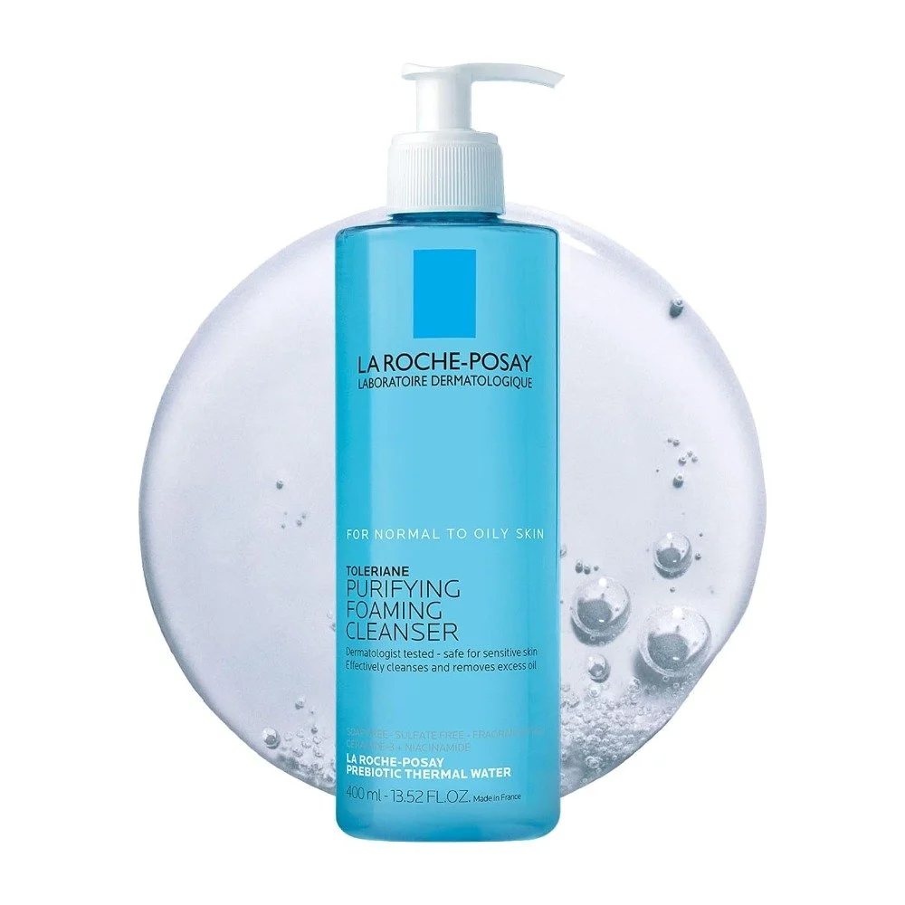 Pump bottle of La Roche-Posay Toleriane Purifying Foaming Facial Cleanser