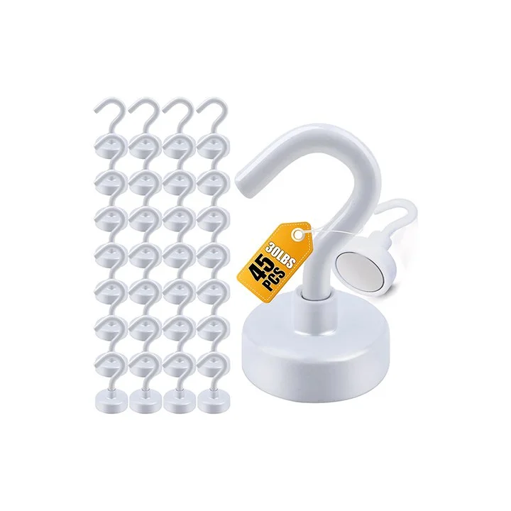 DIYMAG Magnetic Hooks (45-Pack, 30lbs)