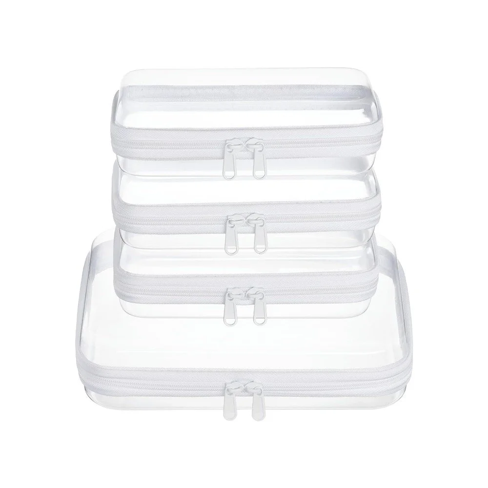Clear Zipper Pouches, Hard Shell Zipper Case