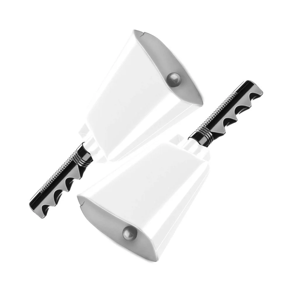 2 Pack 10 Inch Steel Cowbells with Handle